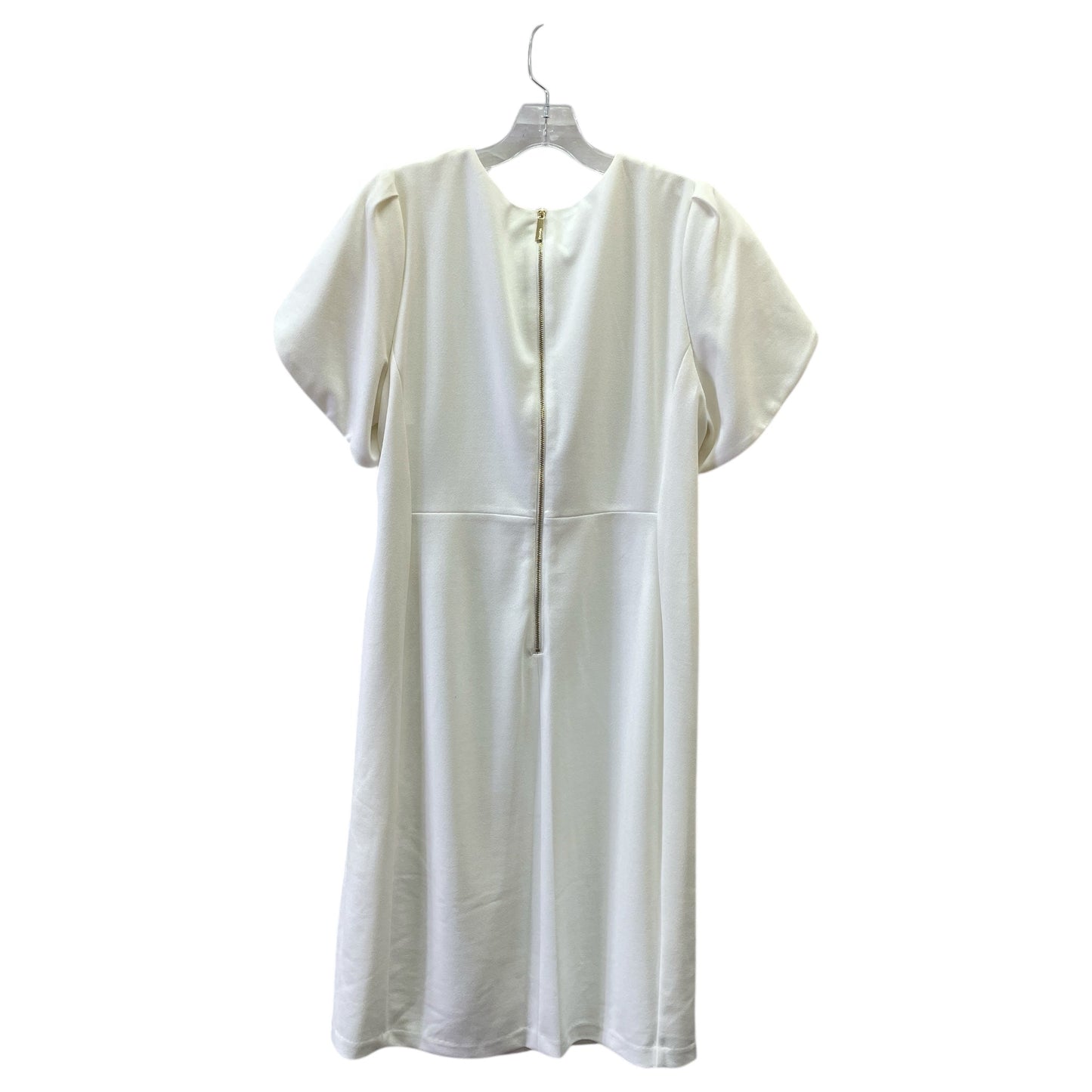 Dress Casual Midi By Calvin Klein In White, Size:16