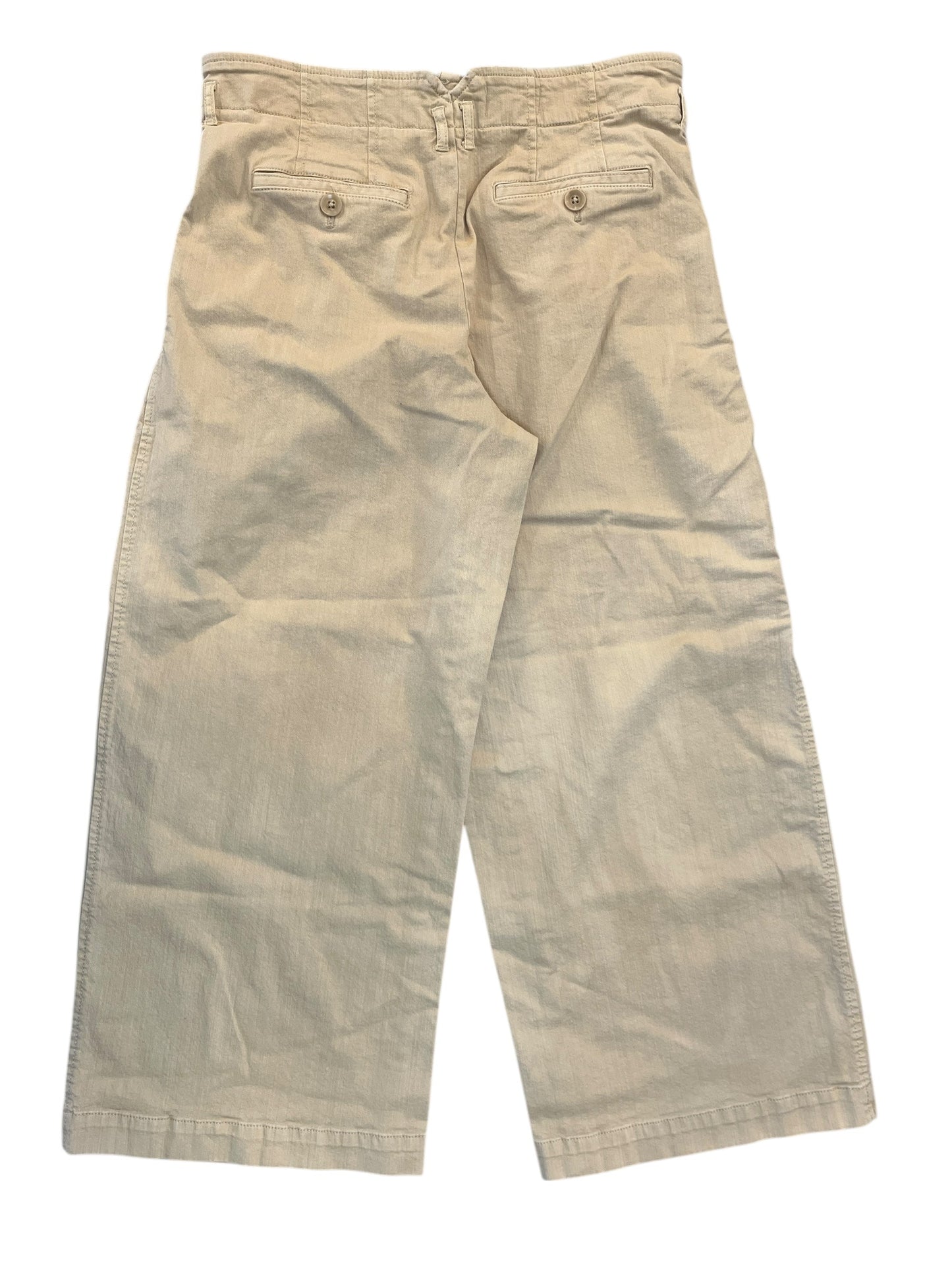 Pants Wide Leg By Maeve In Cream, Size:S