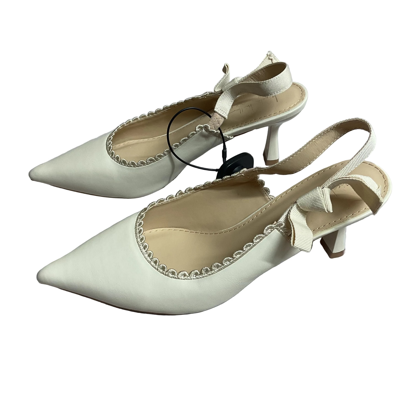 Shoes Heels Kitten By Nicole By Nicole Miller In Cream, Size:8.5
