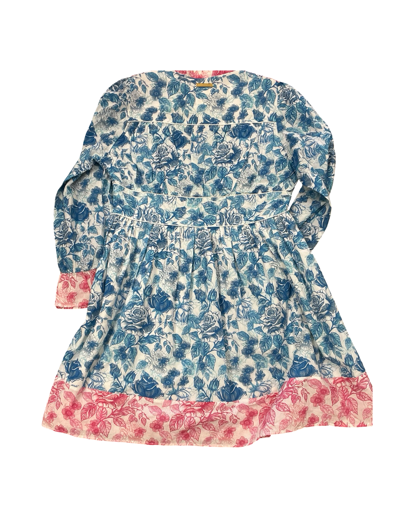 Dress Casual Short By Simply Southern In Blue & Pink, Size:M