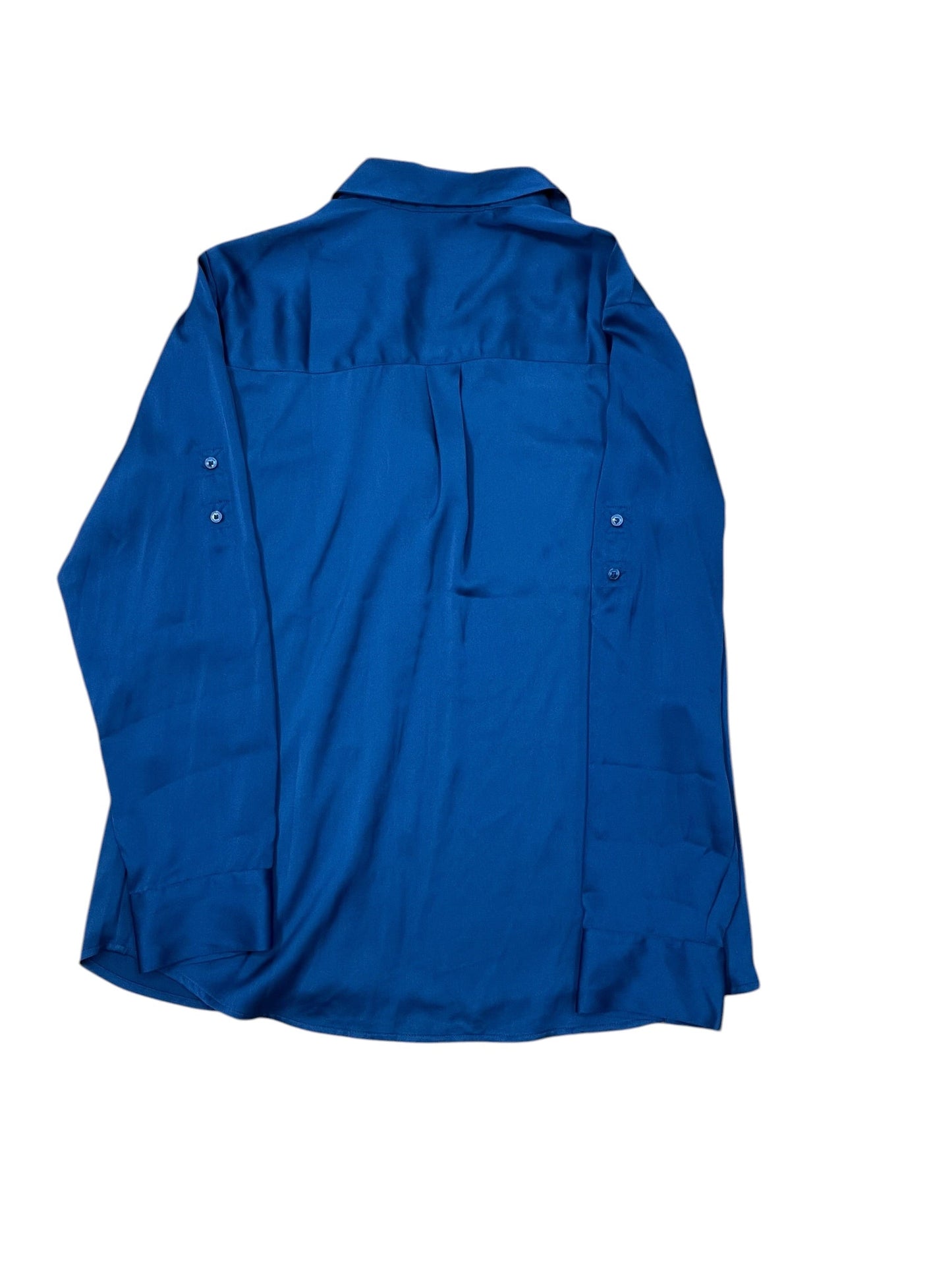 Blouse Ls By Express In Blue, Size:L