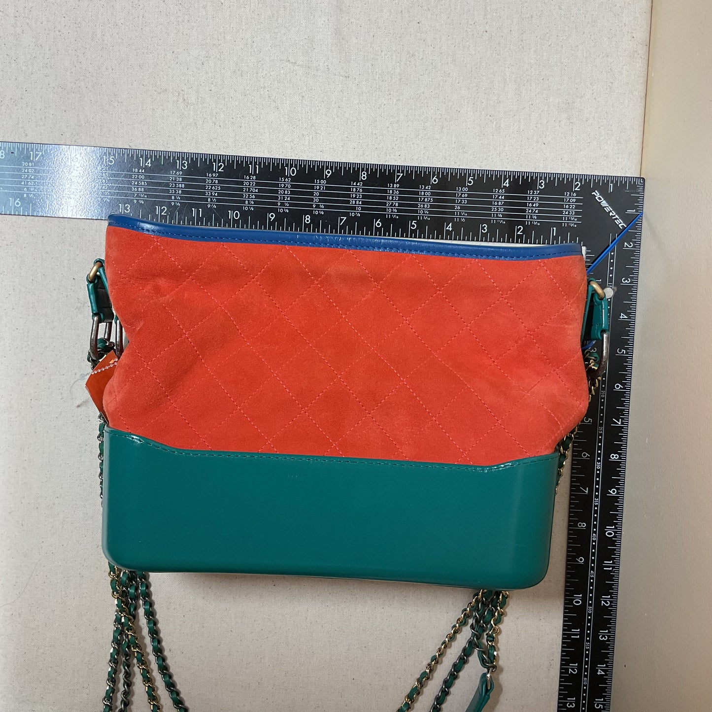 Handbag Luxury Designer By Chanel In Blue & Orange, Size:Medium