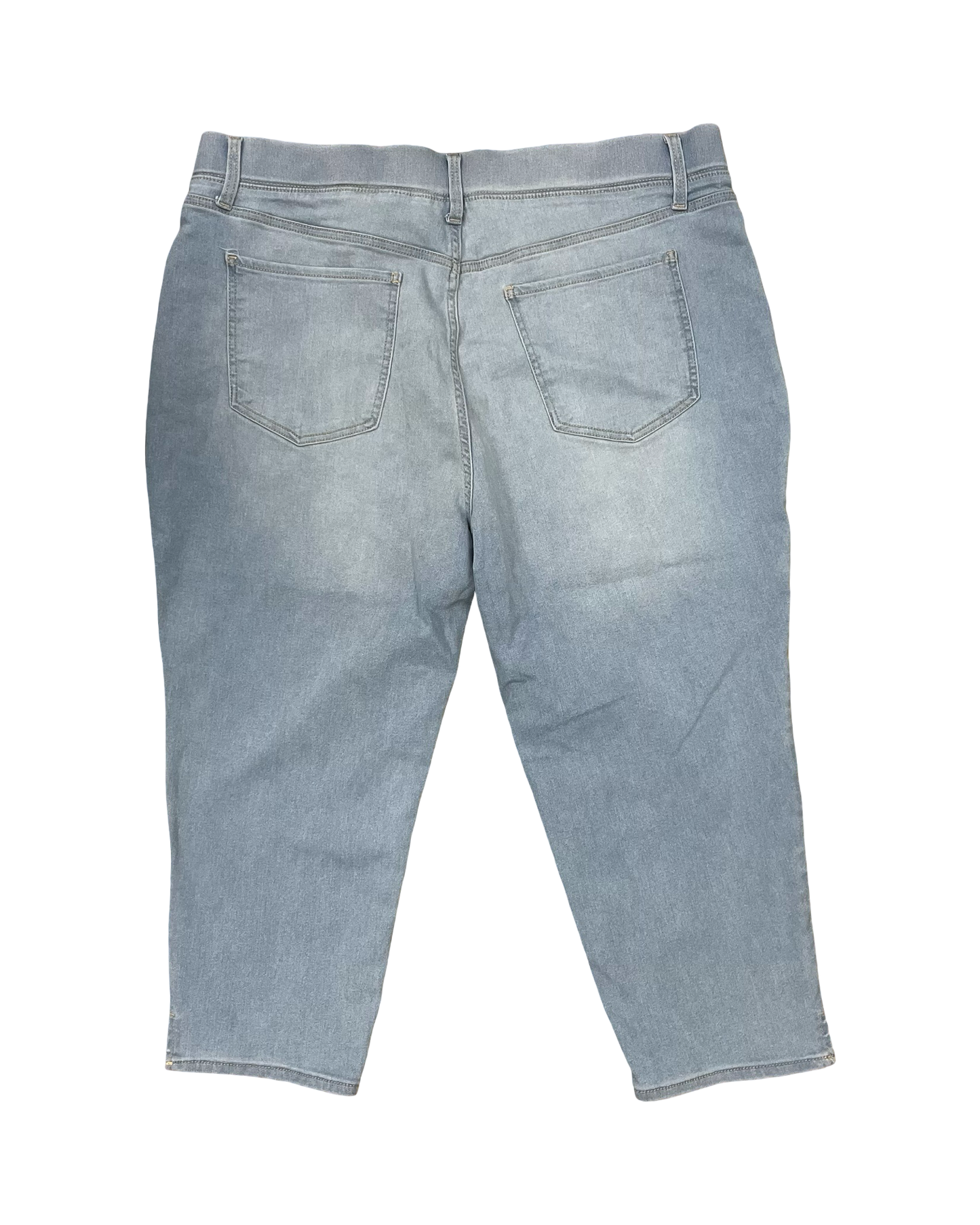 Jeans Cropped By Terra & Sky In Blue Denim, Size:2X