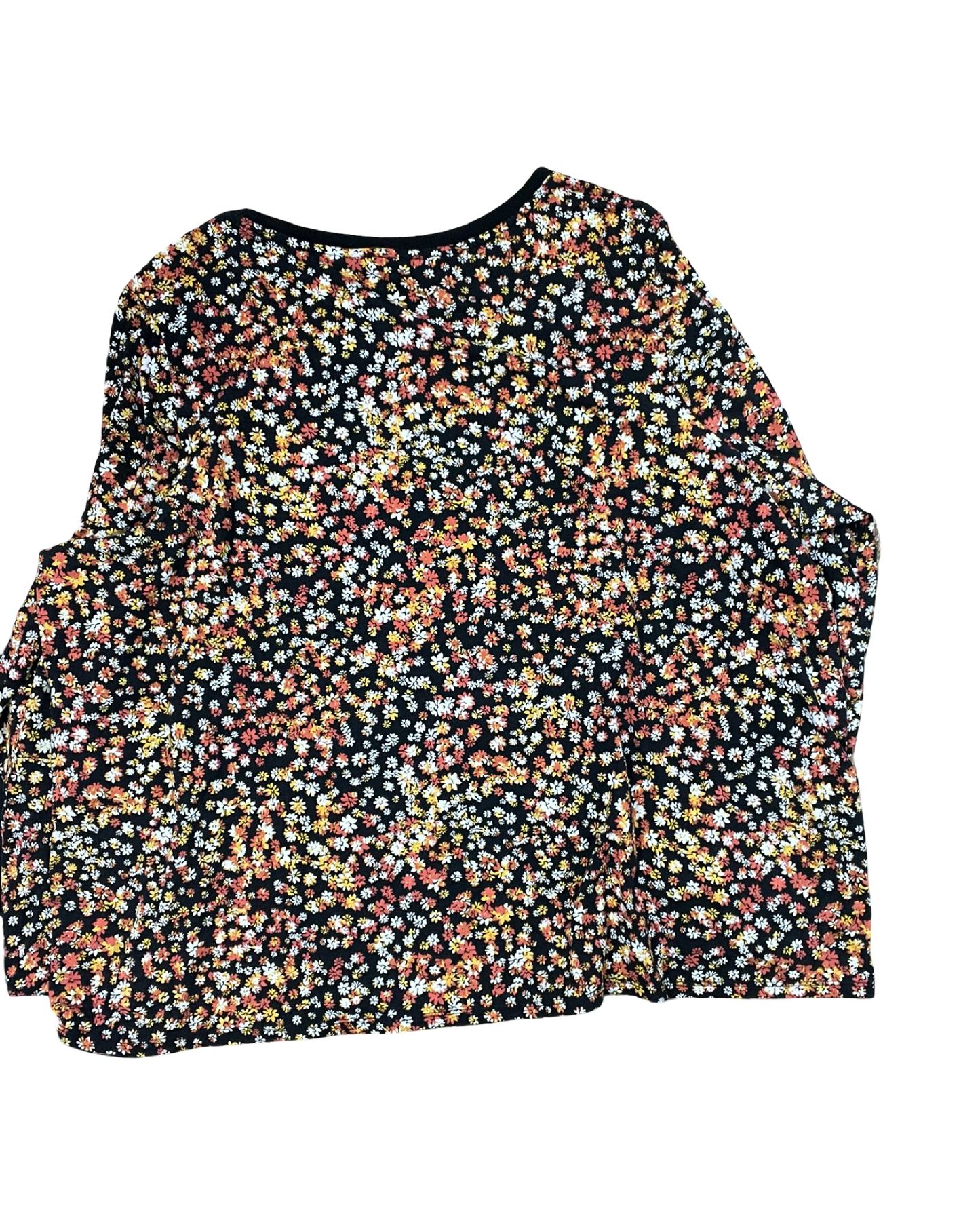 Top Ls By Any Body In Black & Orange, Size:3X