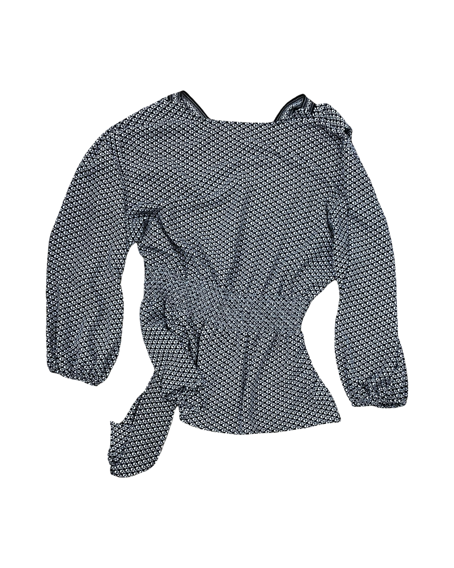 Top 3/4 Sleeve By Max Studio In Black & White, Size:Xl