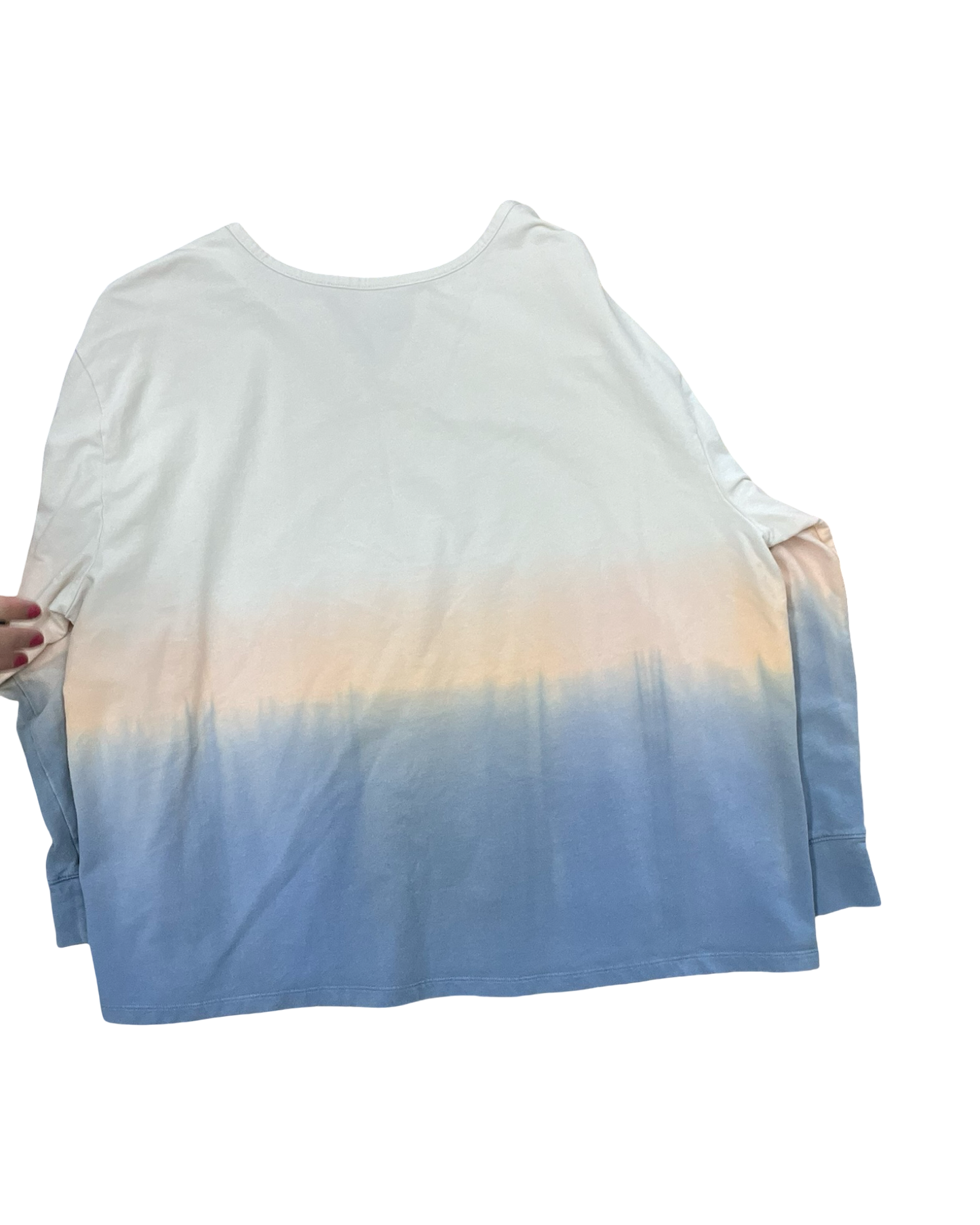 Sweatshirt Crewneck By D&Co. In Cream, Size:2X