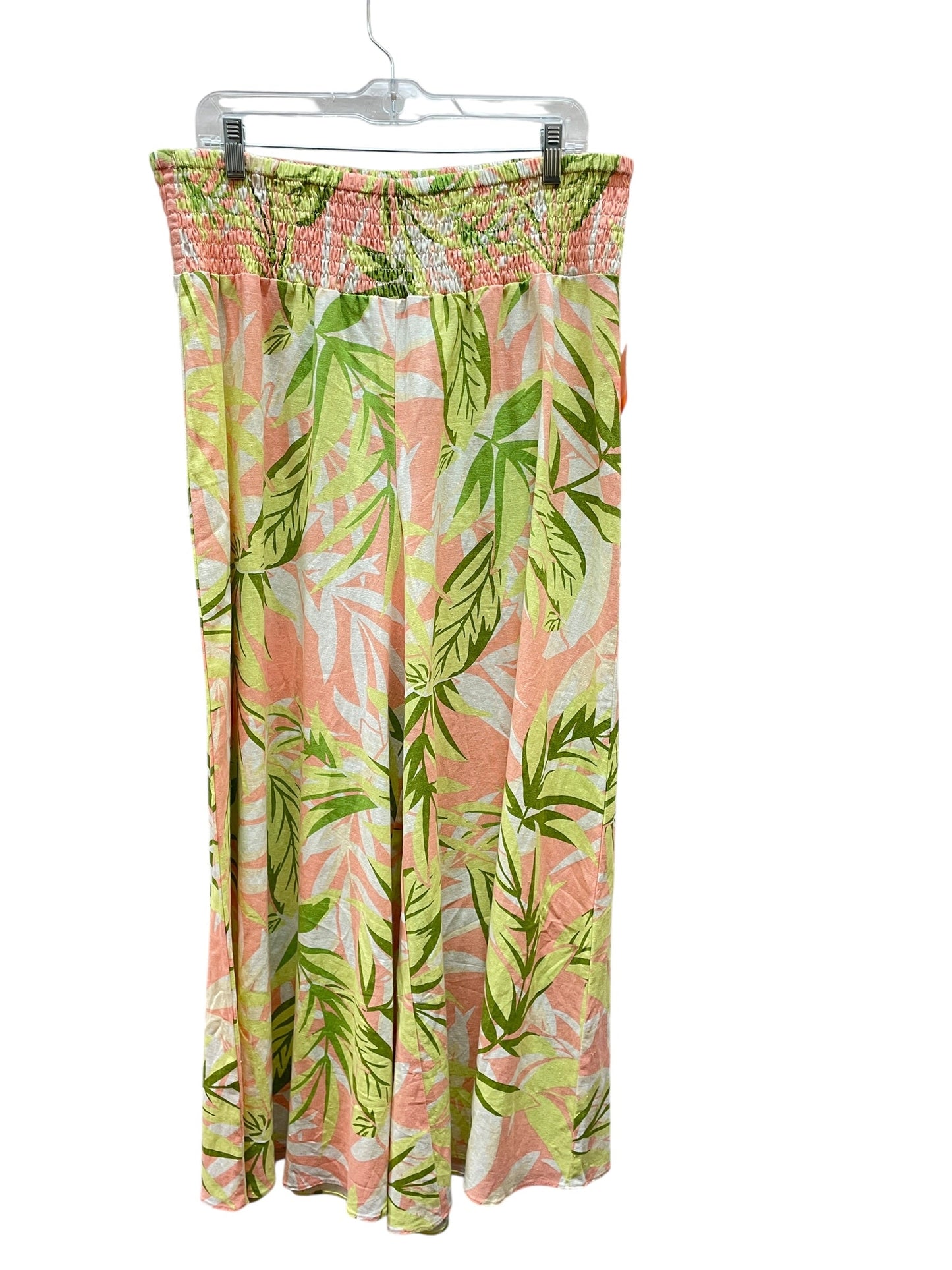 Pants Wide Leg By Cece In Green & Orange, Size:16