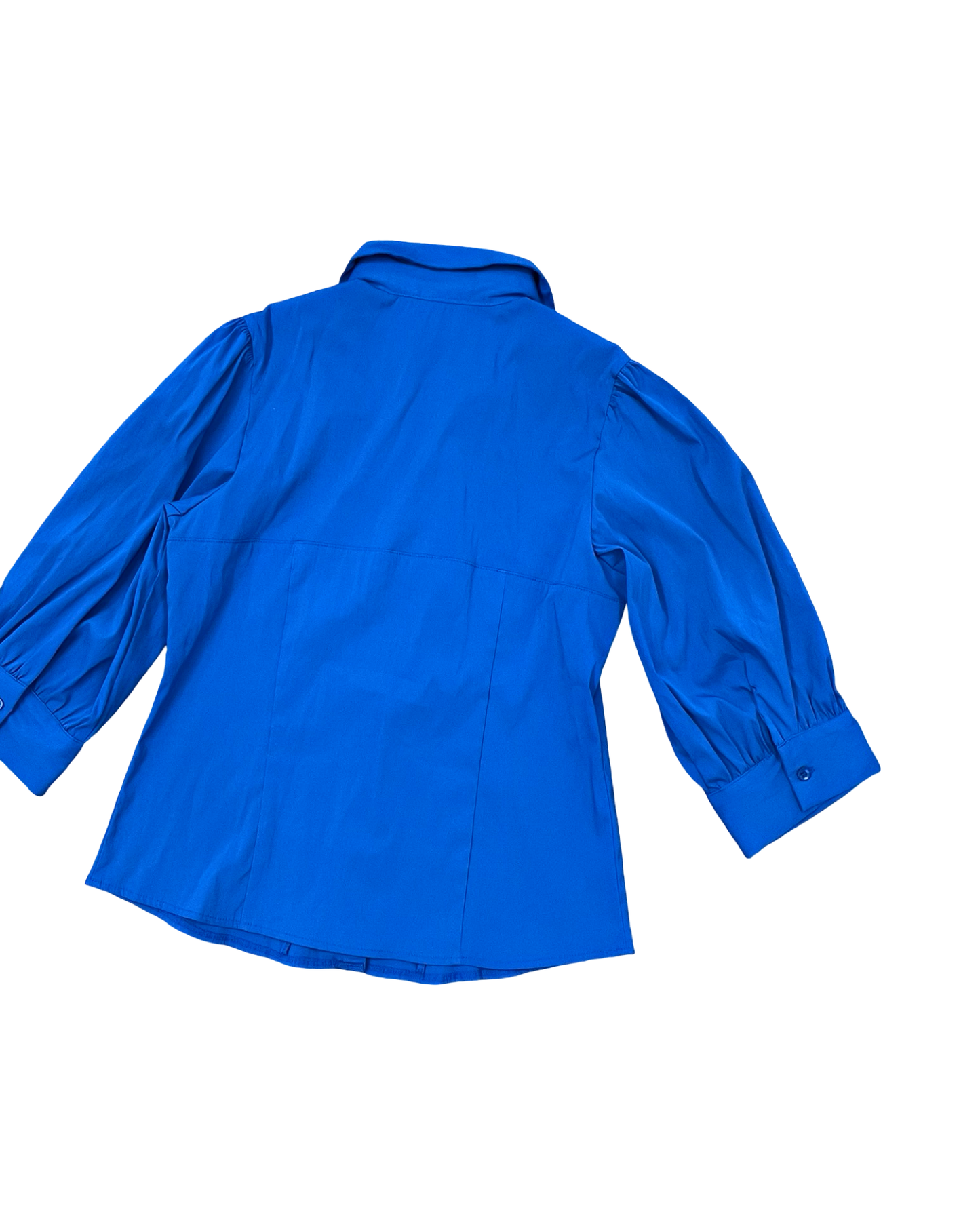 Blouse 3/4 Sleeve By Antilia Femme In Blue, Size:M