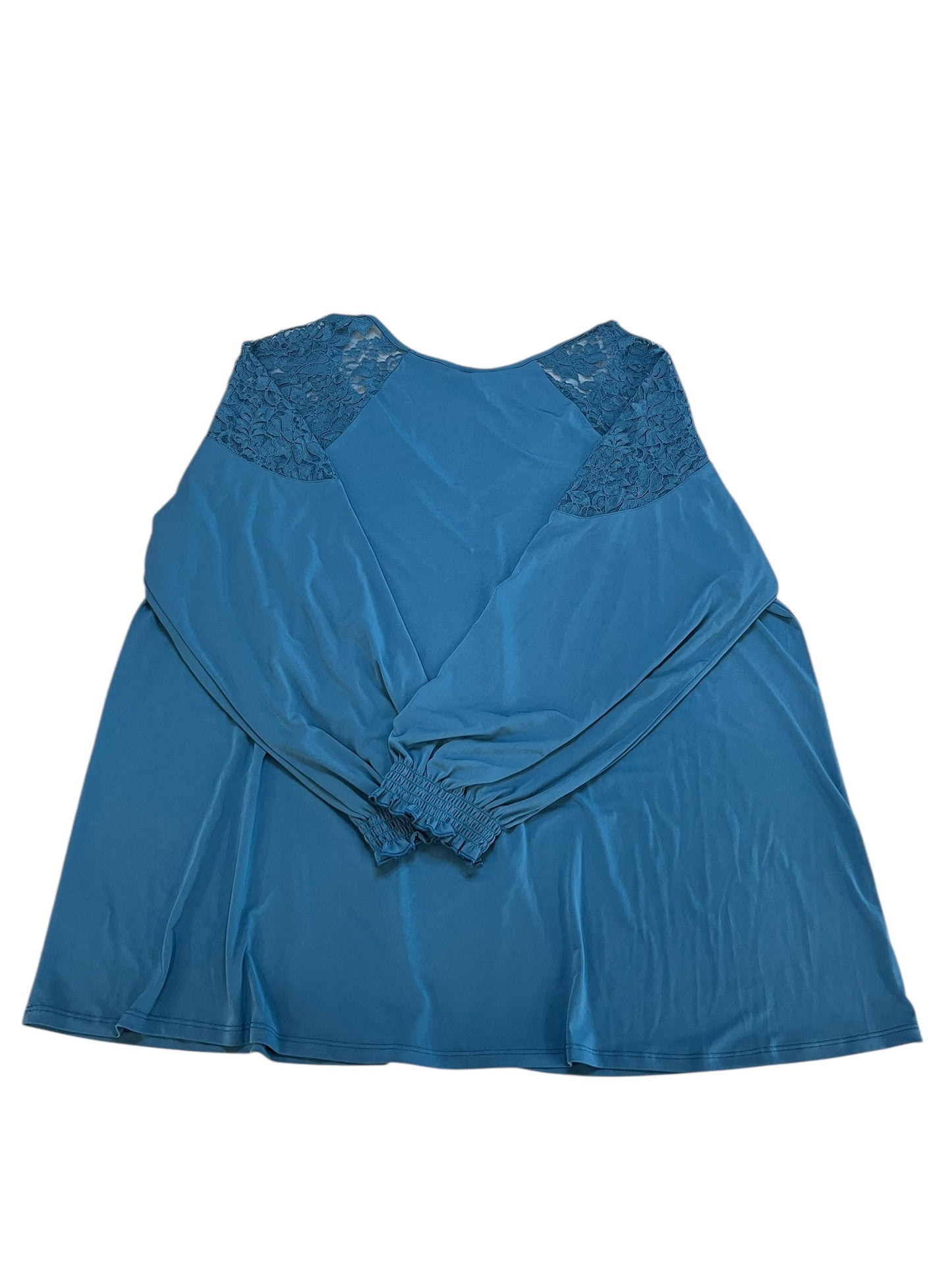 Blouse 3/4 Sleeve By Torrid In Blue, Size:3X