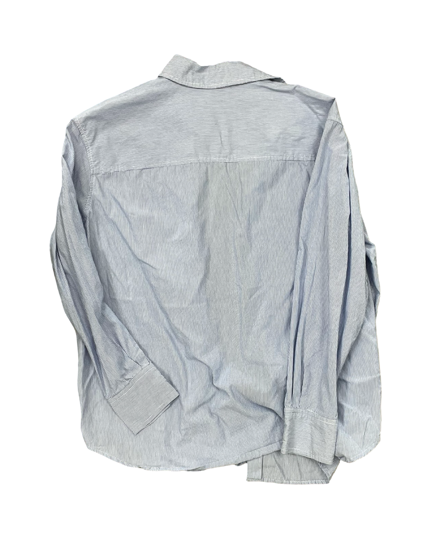 Blouse Ls By Calvin Klein In Blue & White, Size:M
