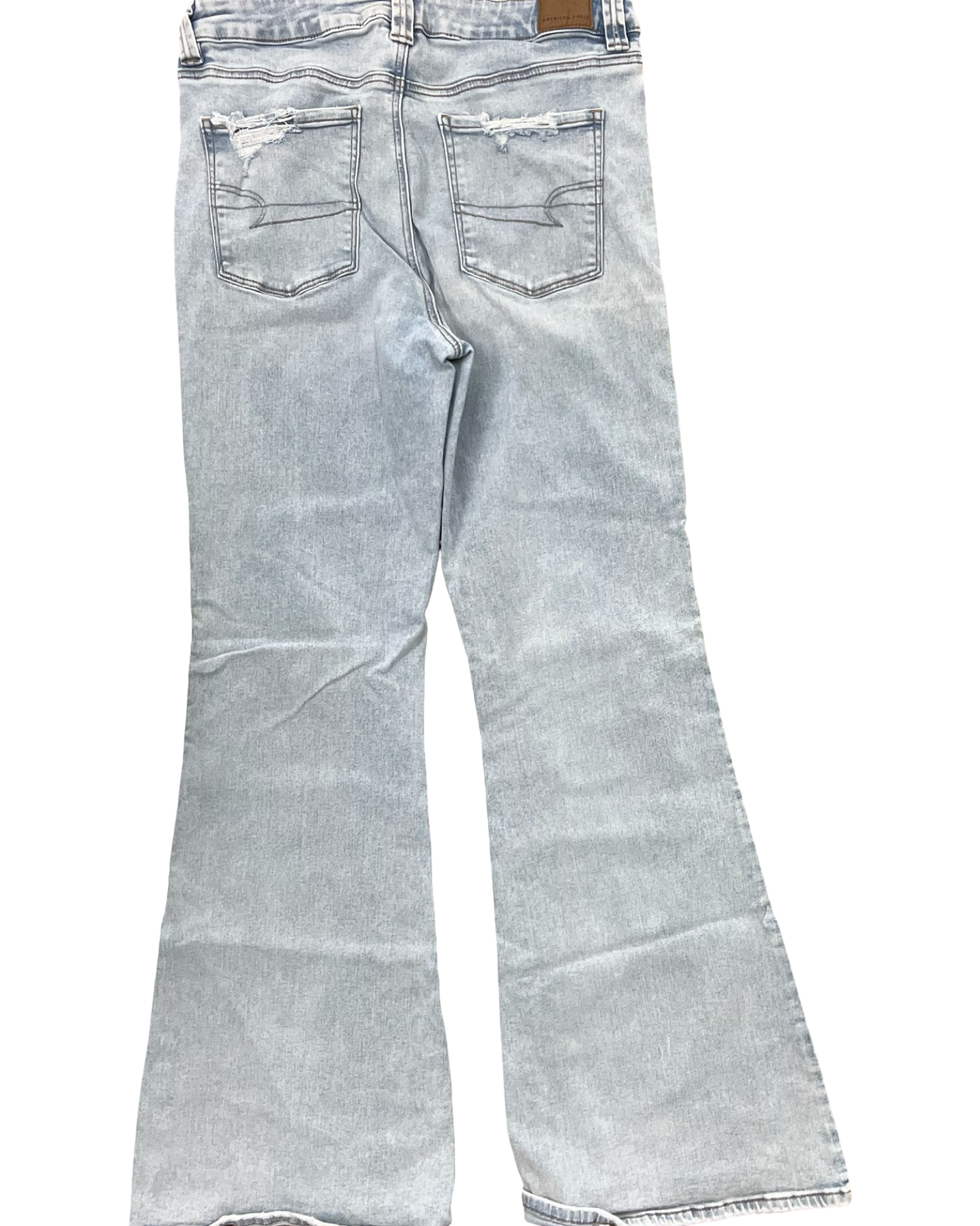 Jeans Flared By American Eagle In Blue Denim, Size:14
