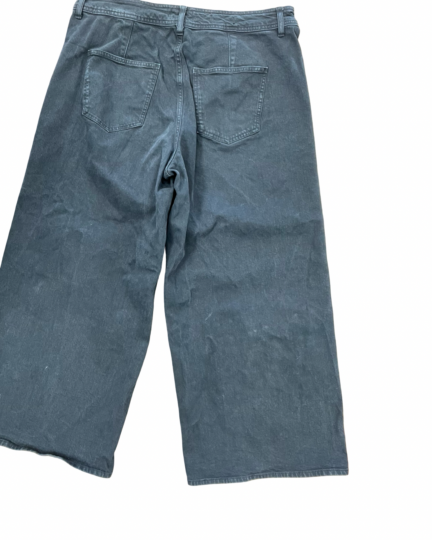 Jeans Wide Leg By Universal Thread In Black Denim, Size:18