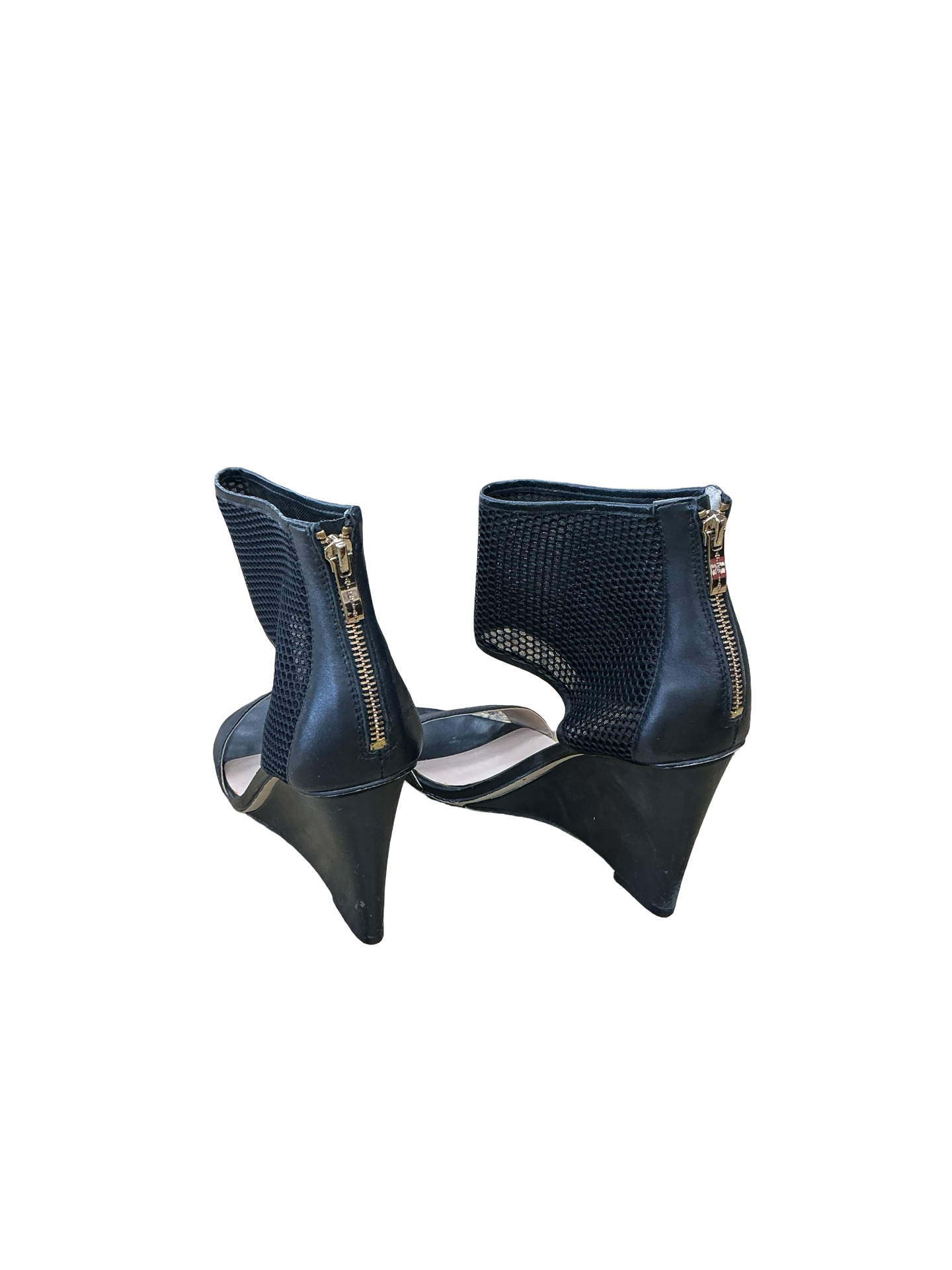 Sandals Heels Wedge By Nicole By Nicole Miller In Black, Size:9