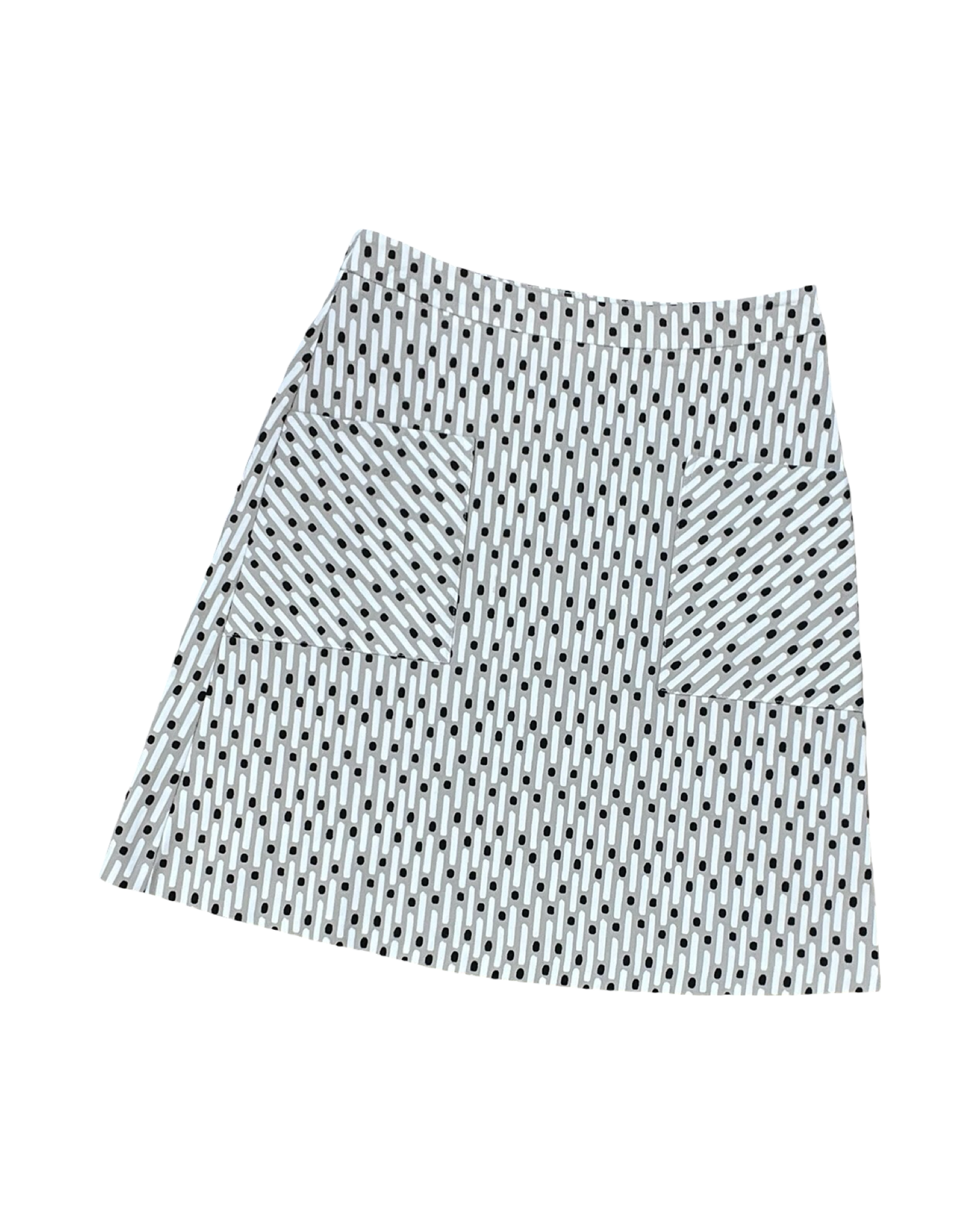 Skirt Mini & Short By Clothes Mentor In Tan & White, Size:S