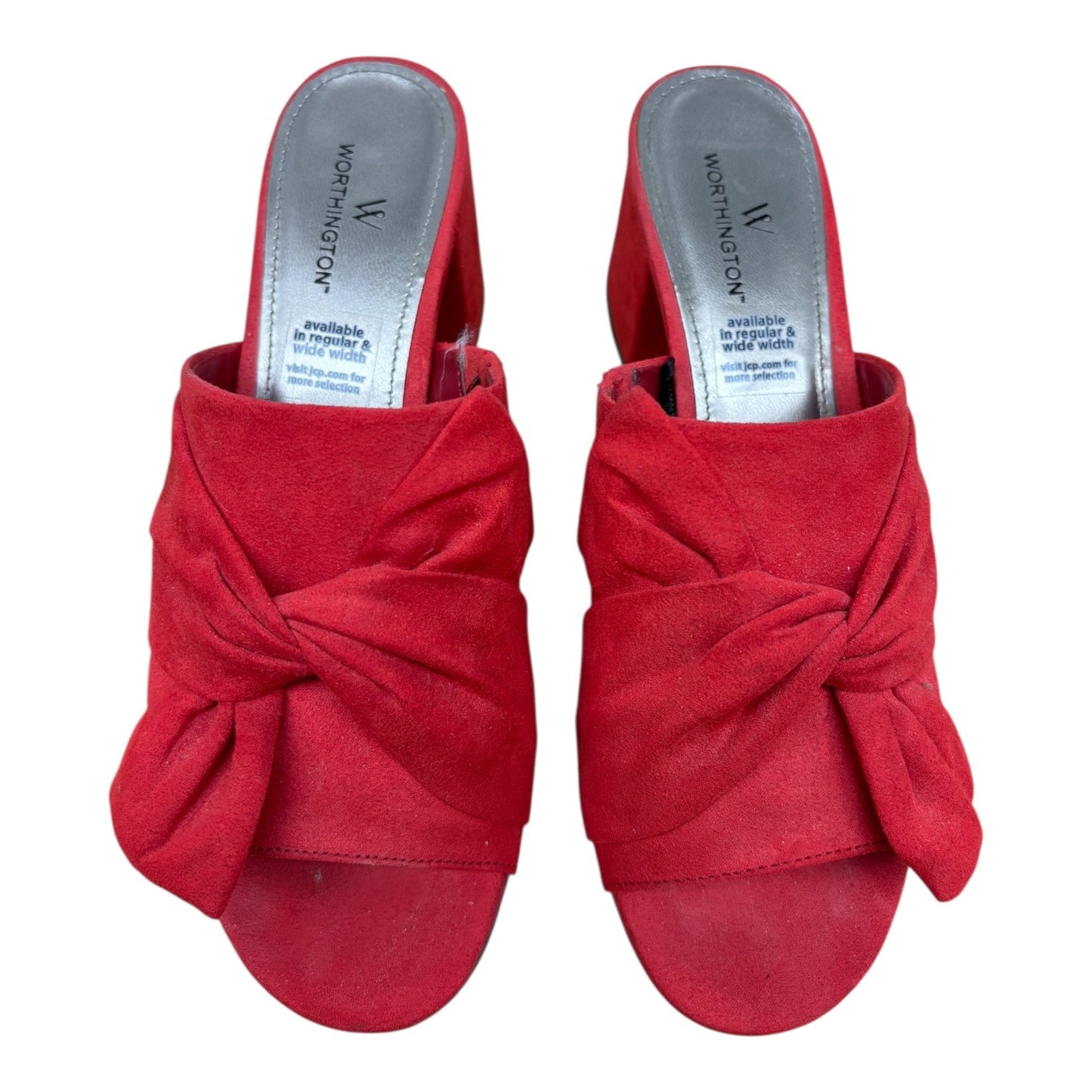 Shoes Heels Block By Worthington In Red, Size:6.5