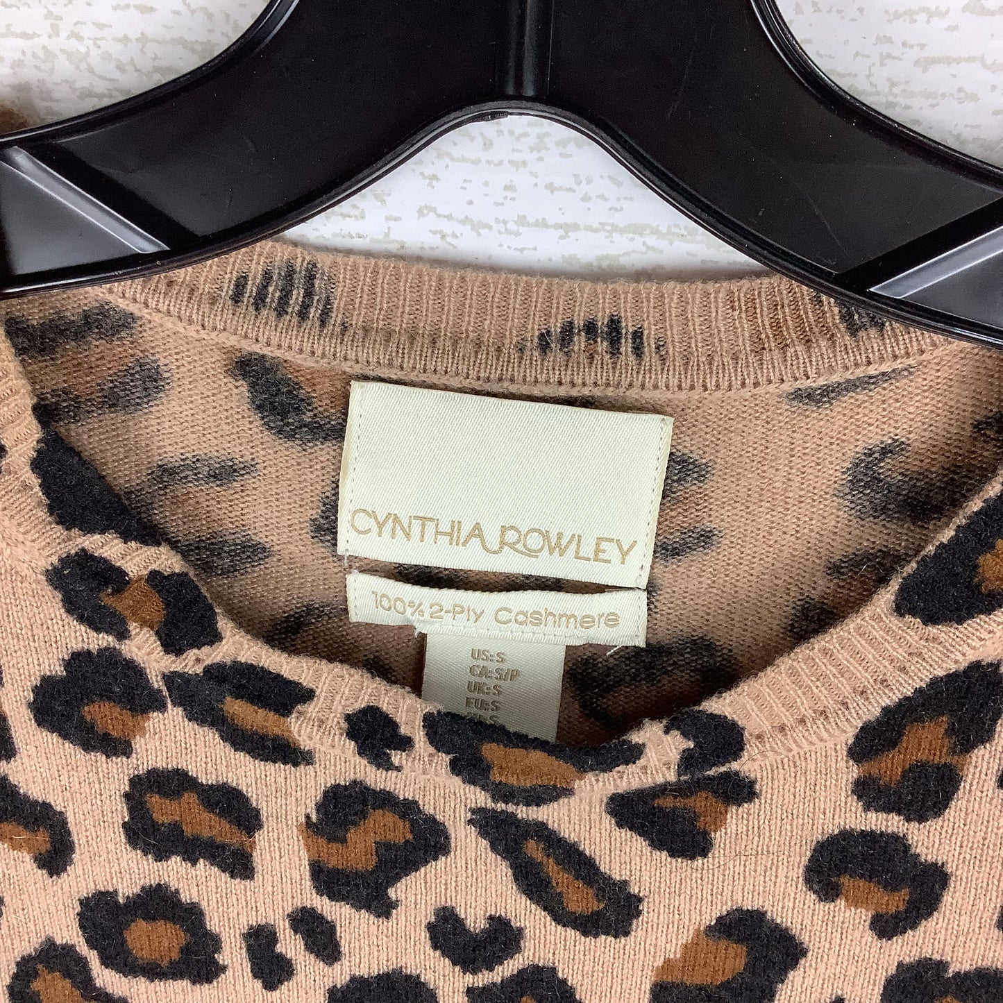 Sweater Cashmere By Cynthia Rowley In Animal Print, Size: S