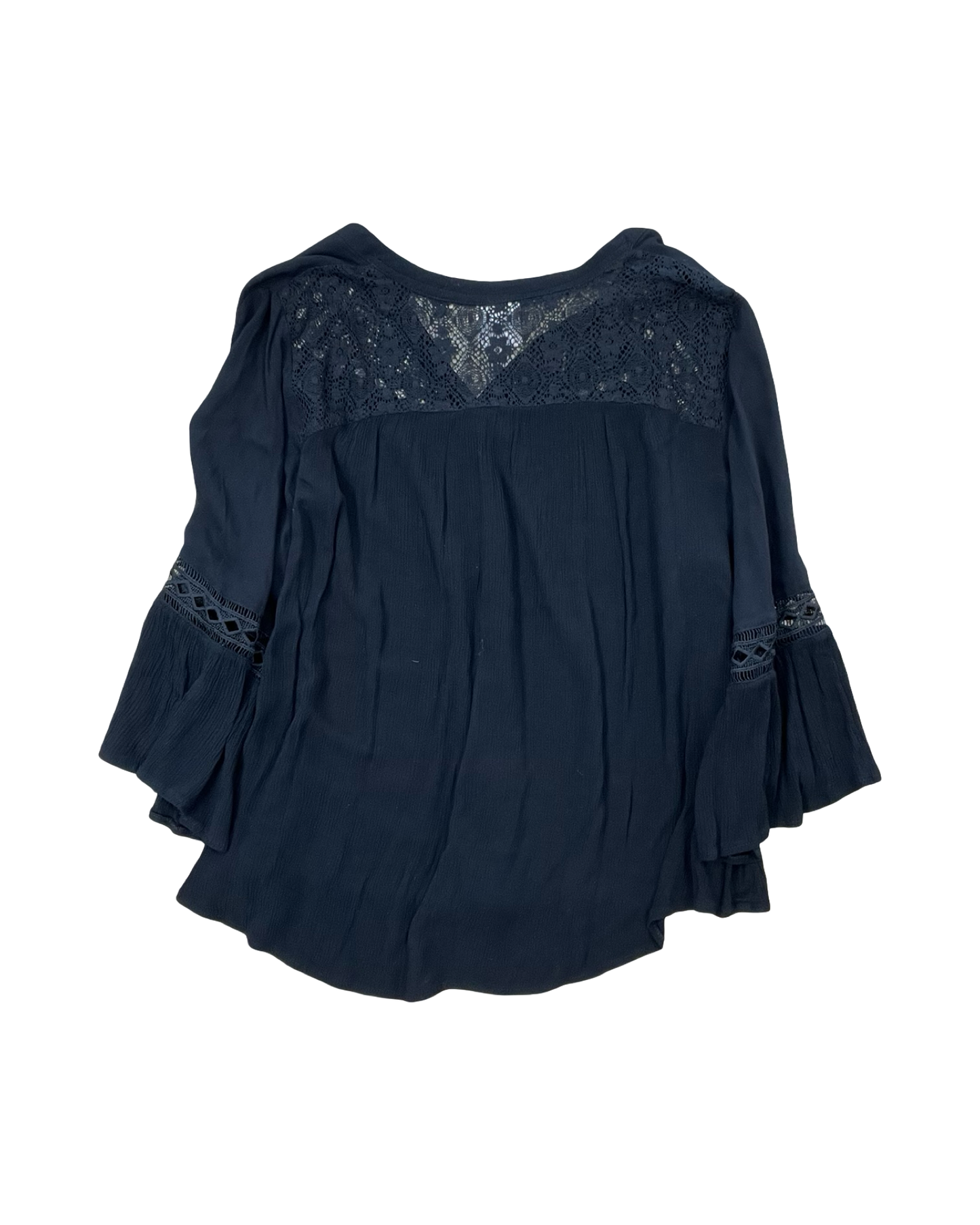 Blouse 3/4 Sleeve By Knox Rose In Black, Size:1X