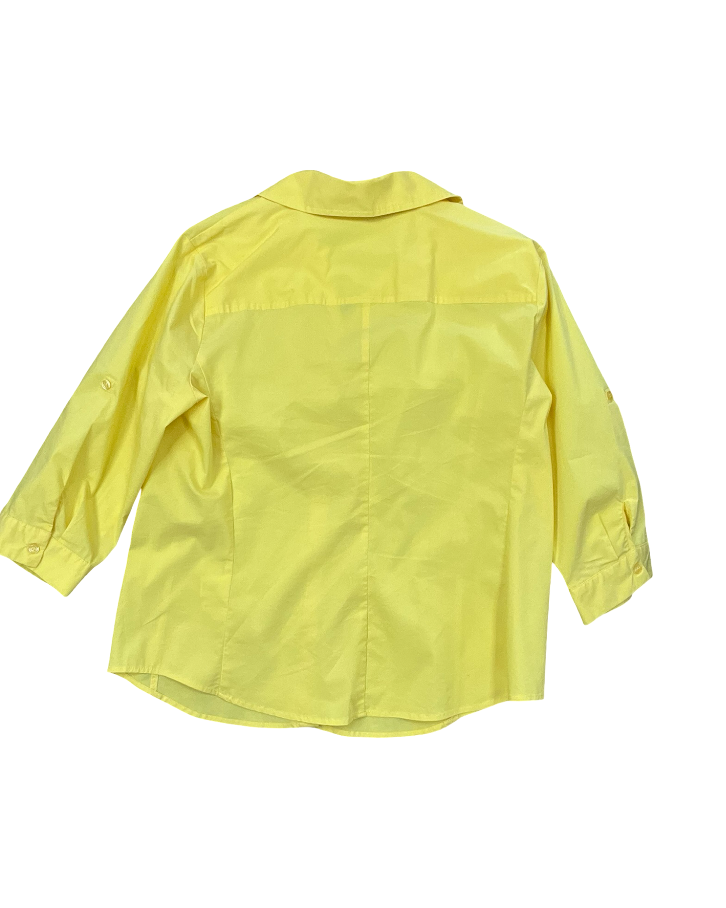 Blouse 3/4 Sleeve By New York And Co In Yellow, Size:Xlp