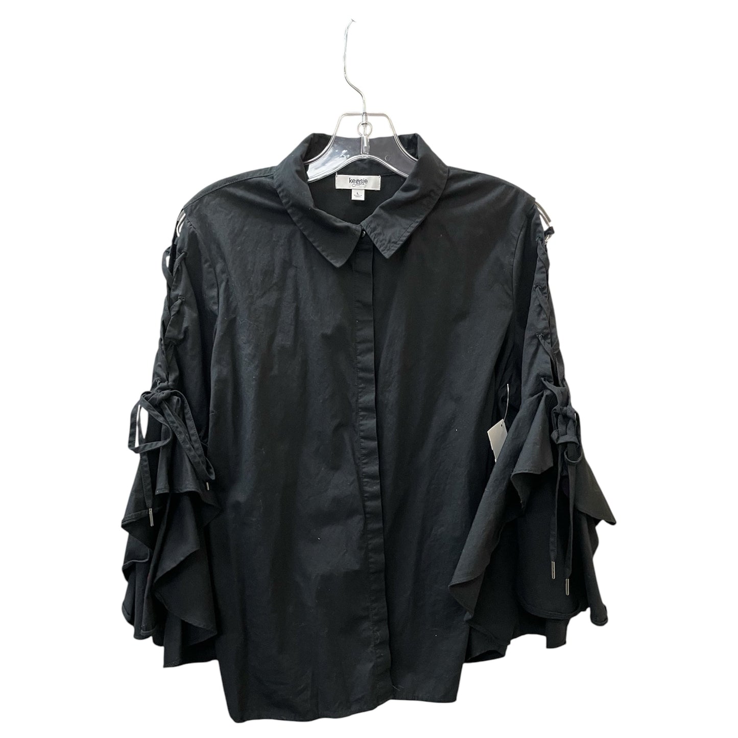 Top Ls By Kensie In Black, Size:L