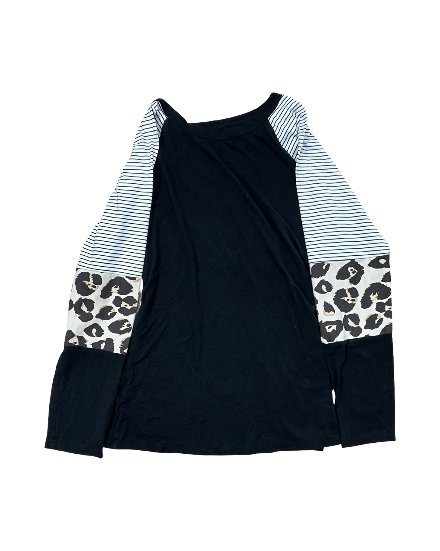 Top Ls By Clothes Mentor In Black & White, Size:M