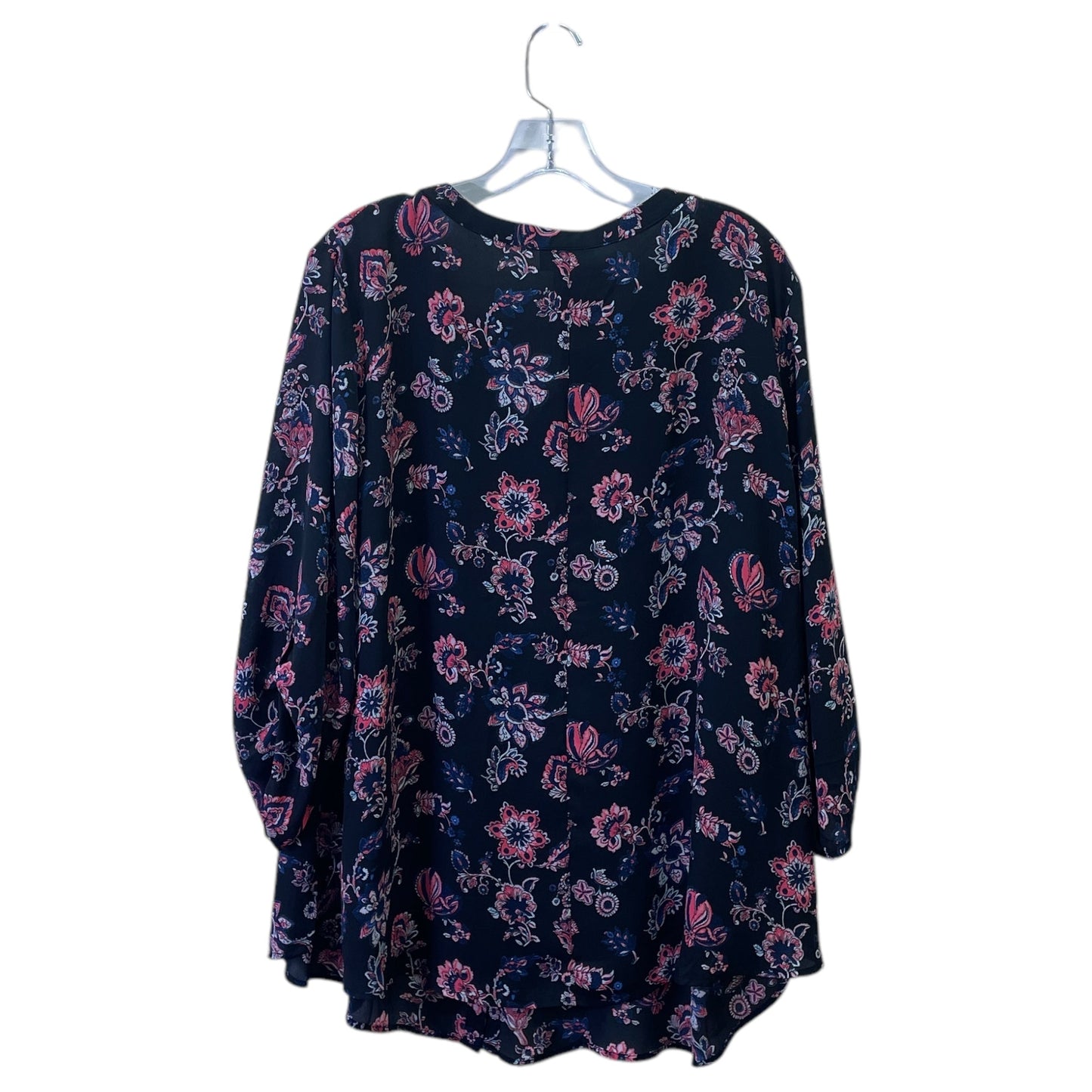 Top 3/4 Sleeve By Catherines In Black, Size:2X