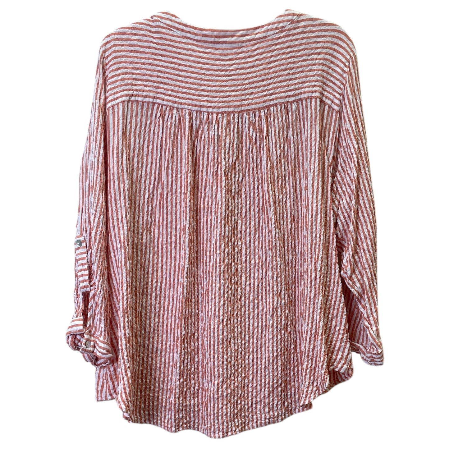 Top Ls By Jane And Delancey In Orange & White, Size:3X