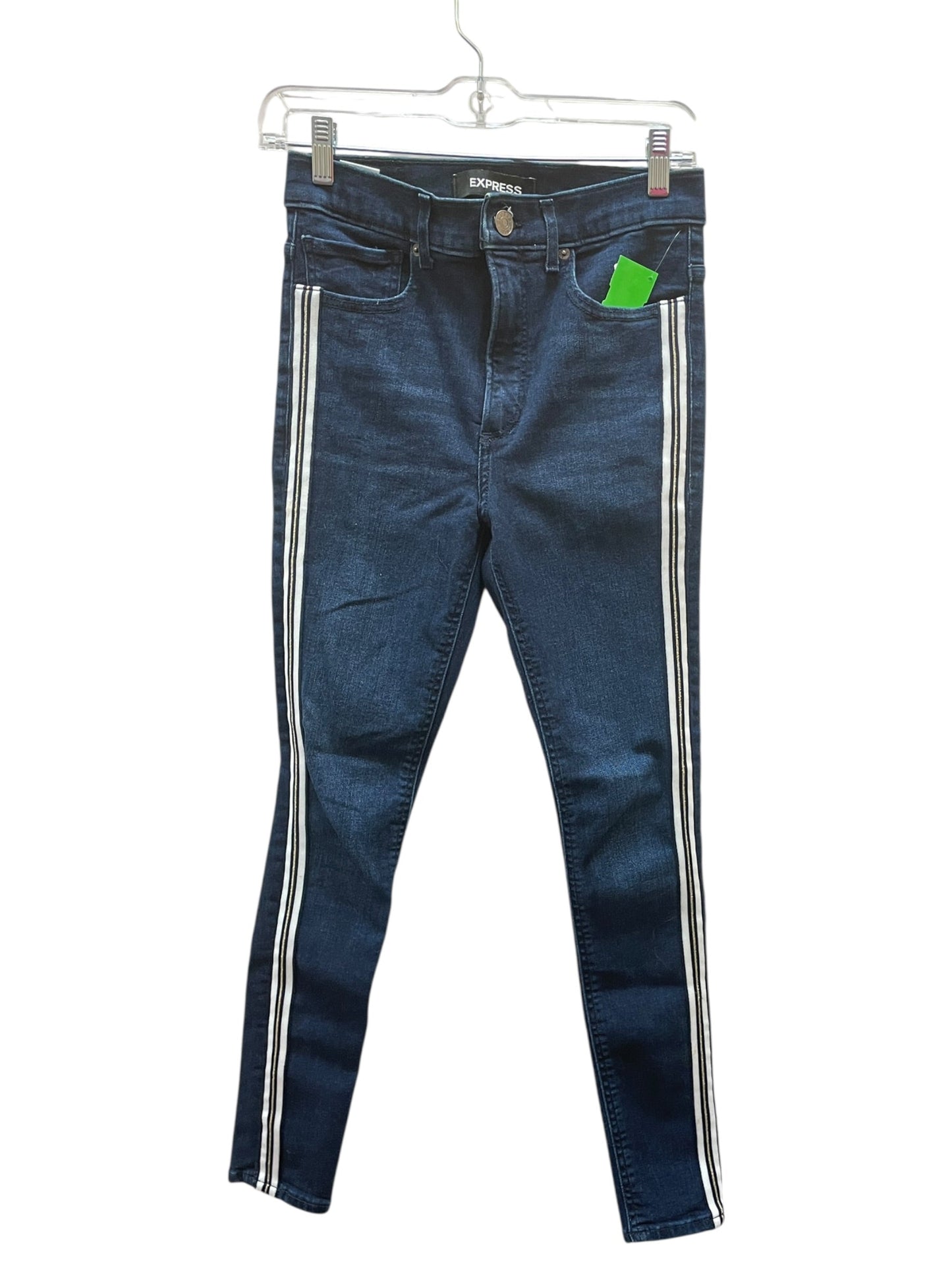 Jeans Straight By Express In Blue Denim, Size:4