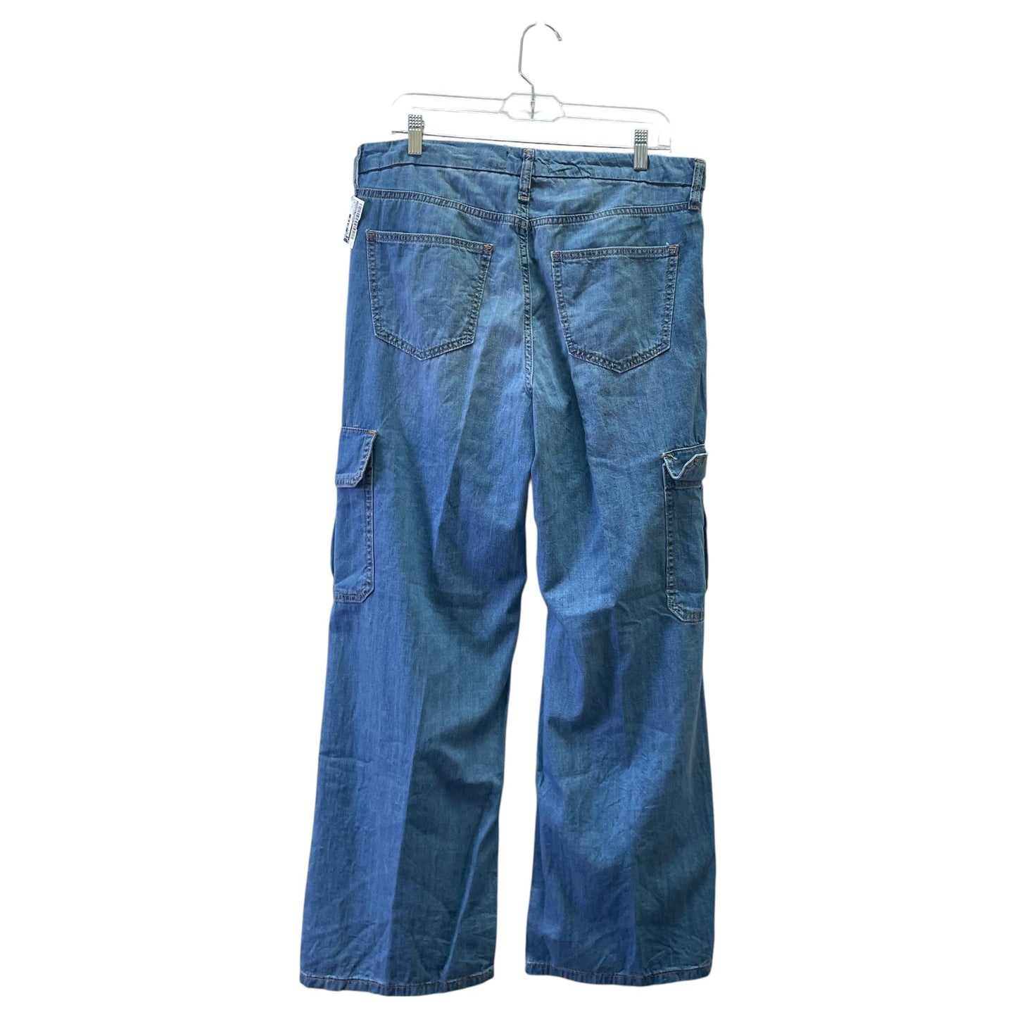 Jeans Wide Leg By Banana Republic In Blue Denim, Size:12