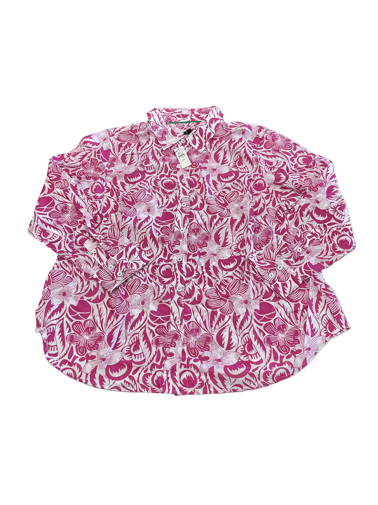 Top Ls By Talbots In Pink & White, Size:2XP