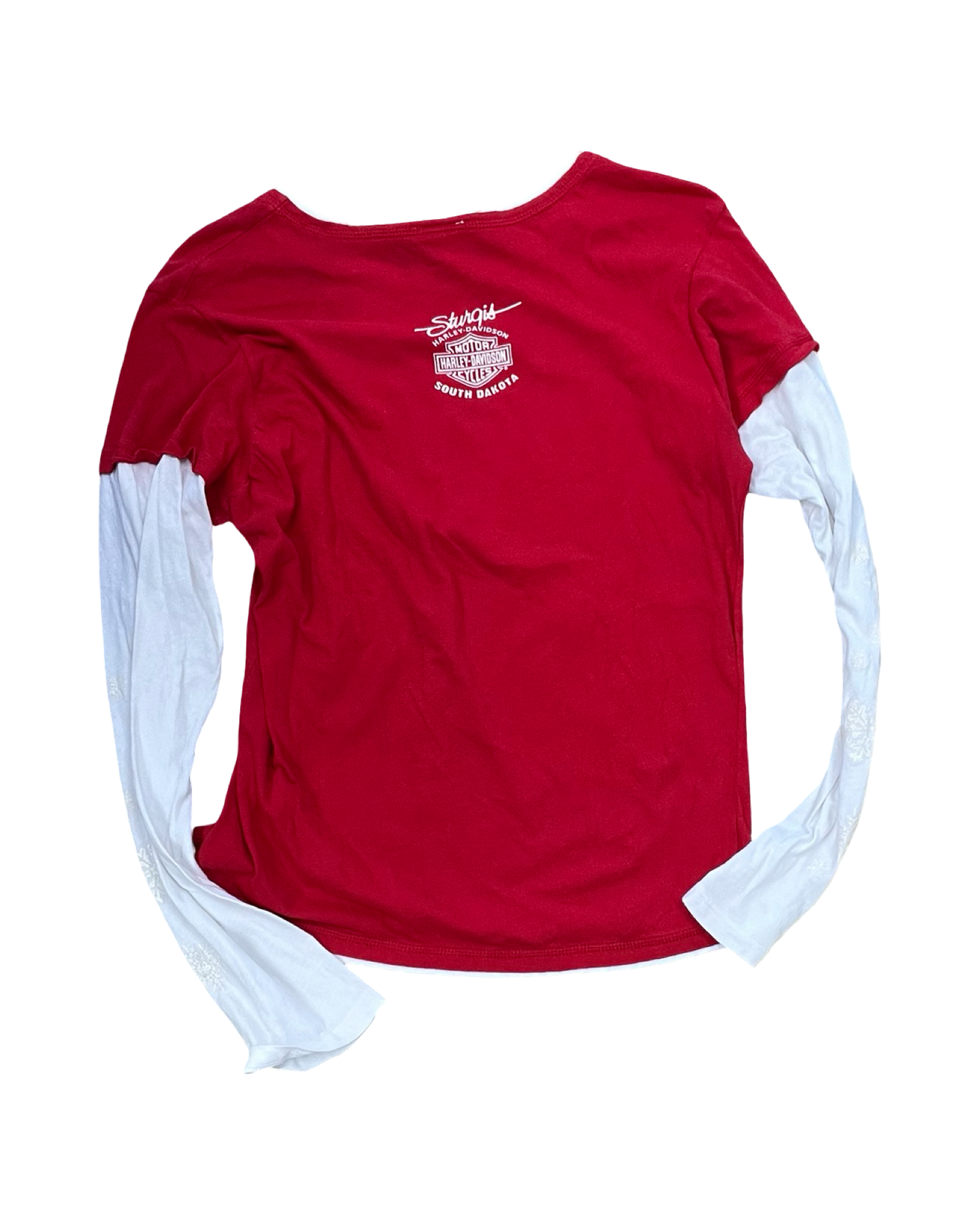 Top Ls By Harley Davidson In Red & White, Size:L