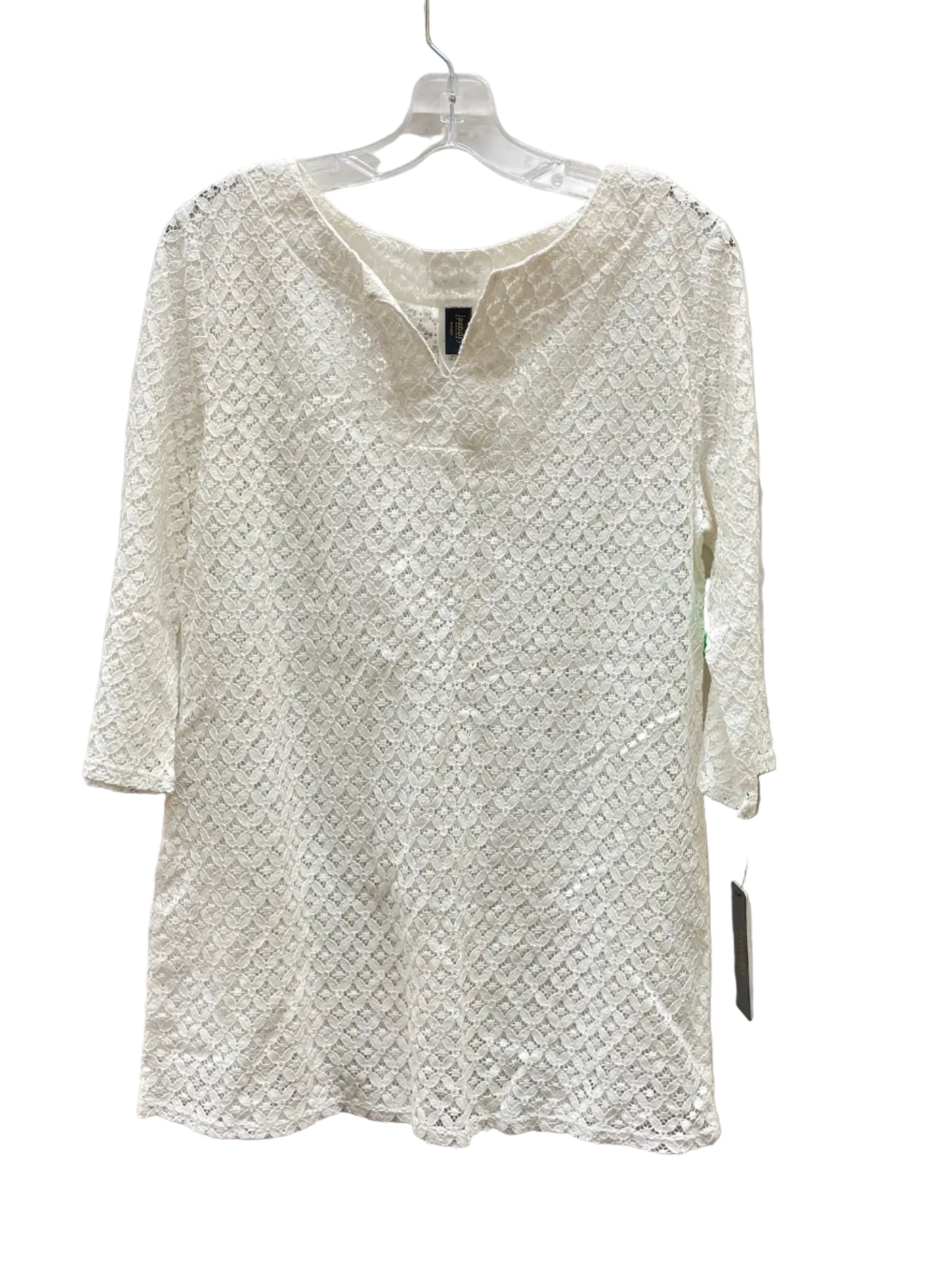 Top 3/4 Sleeve By Laundry In White, Size:M