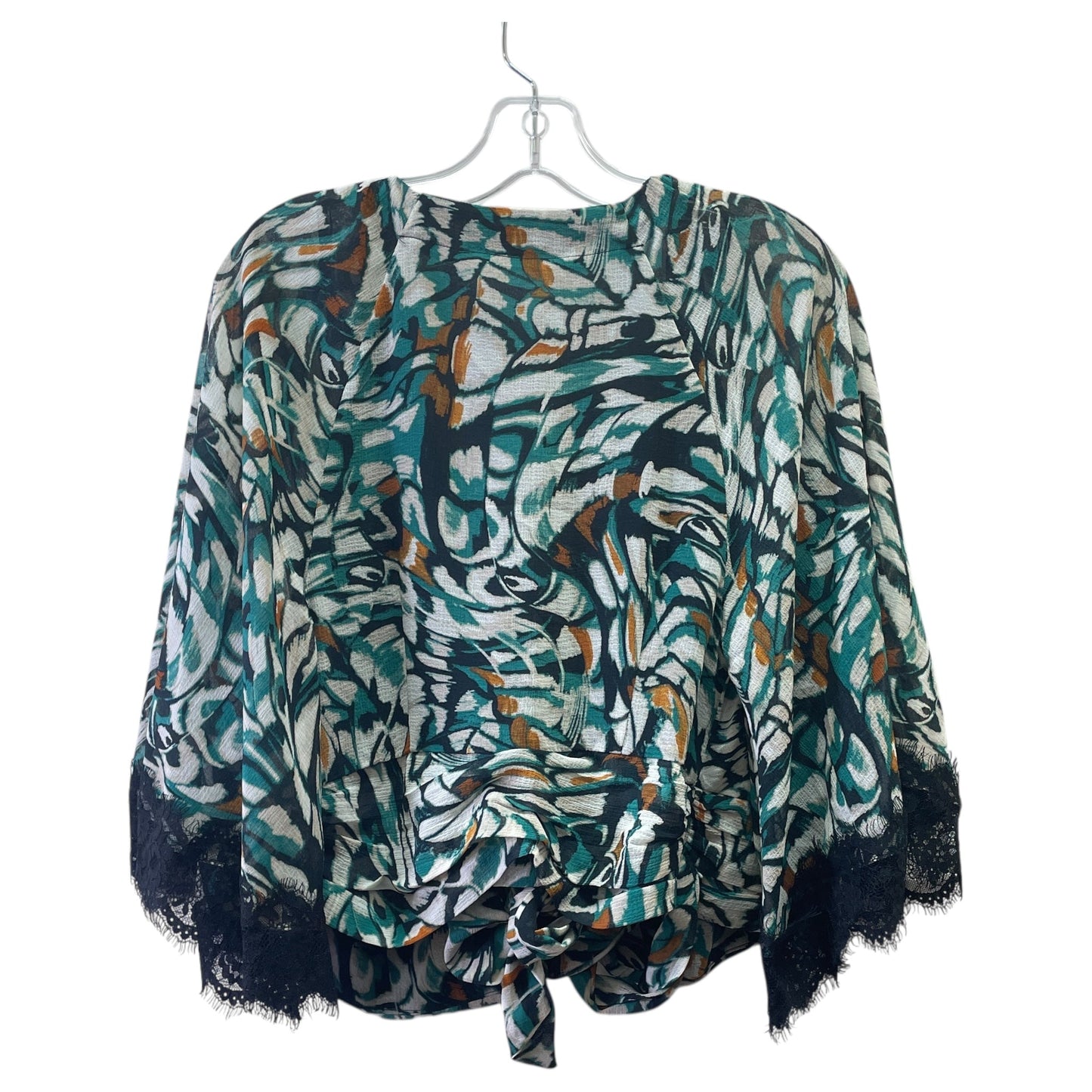 Top Ss By Anthropologie In Green & Orange, Size:S