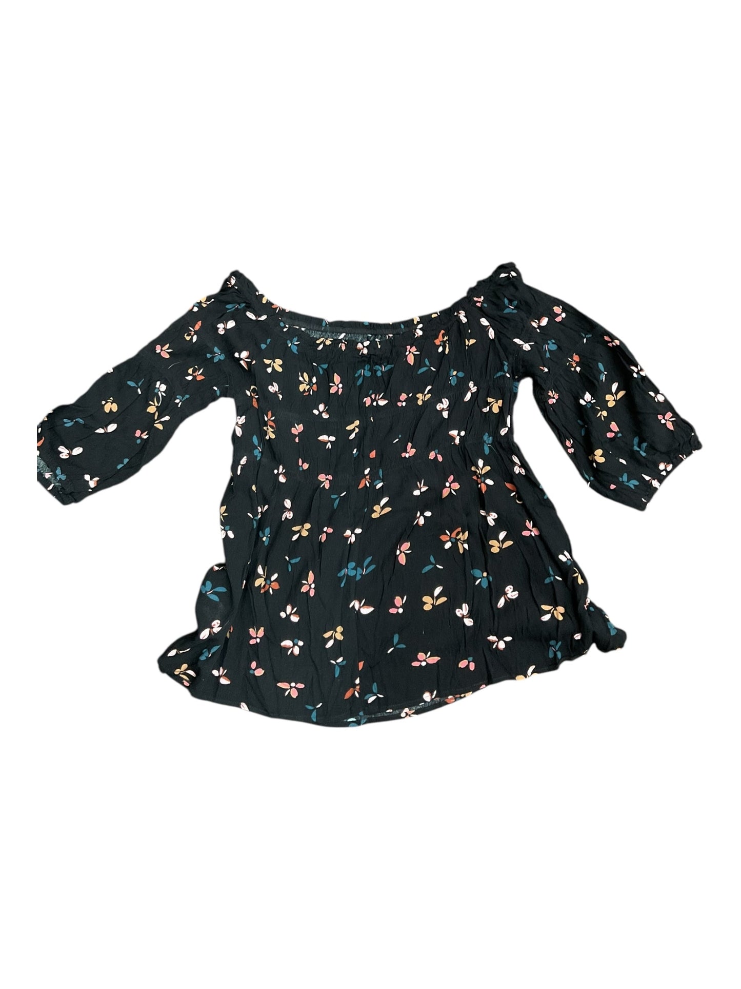 Top 3/4 Sleeve By Maurices In Black, Size:L