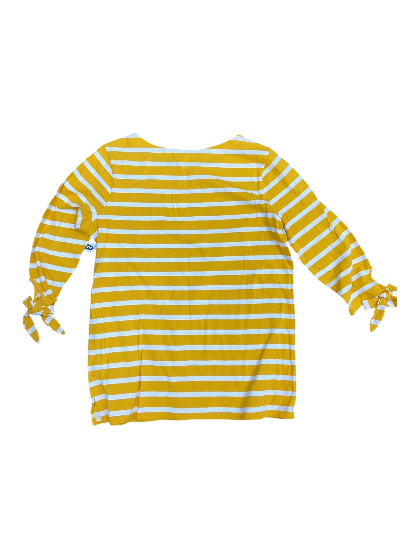 Top 3/4 Sleeve By Old Navy In Yellow, Size:L