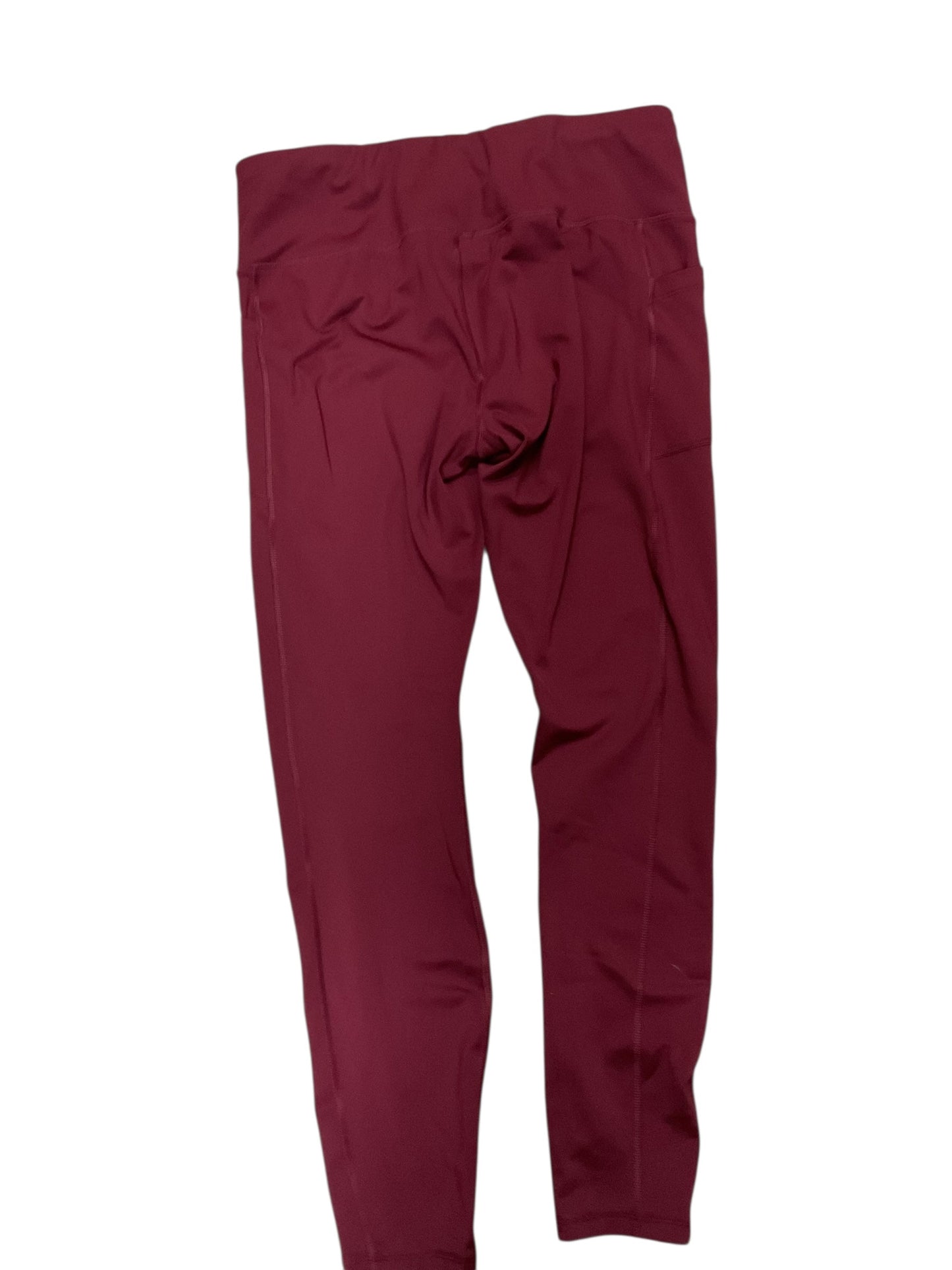 Athletic Leggings By Avia In Maroon, Size:Xl