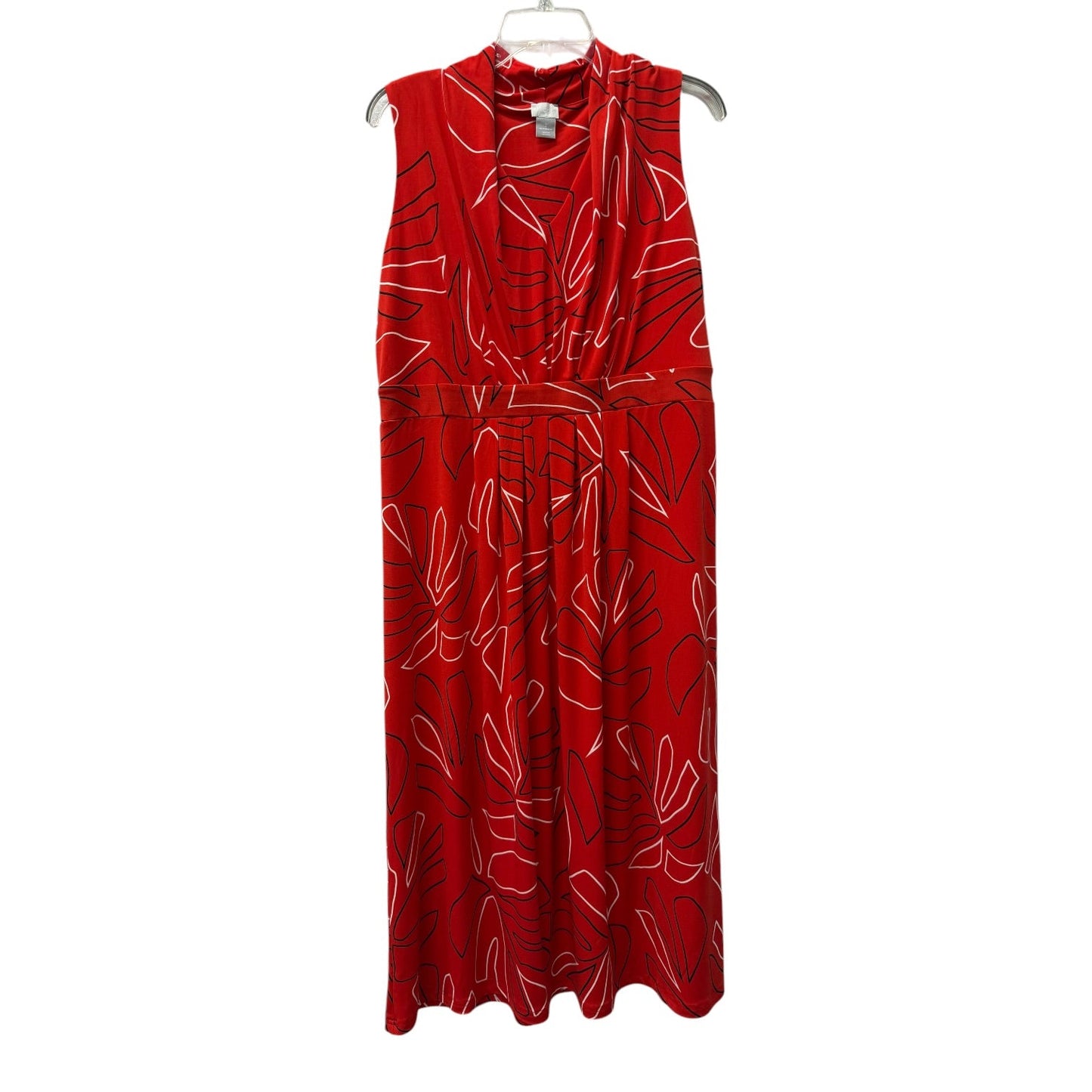 Dress Casual Midi By Chicos In Red, Size:L