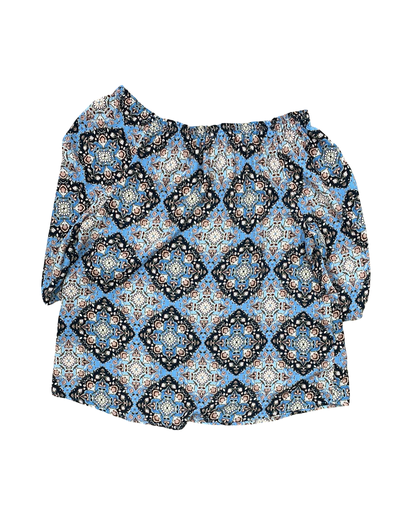 Top Ss By Westport In Blue & Pink, Size:1X
