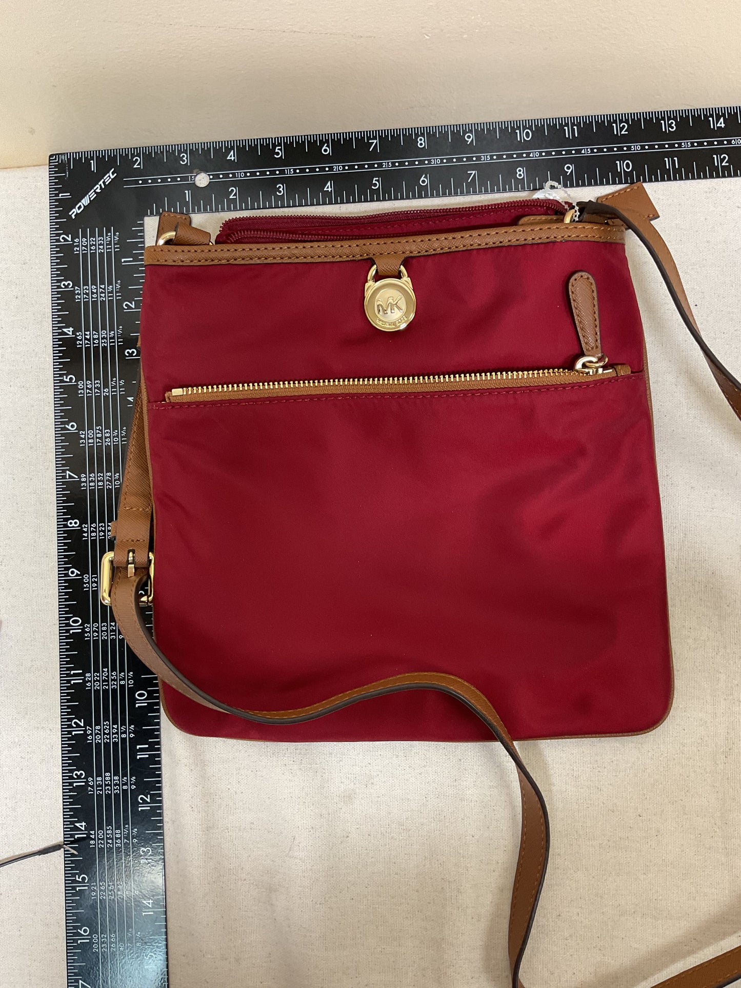 Crossbody Designer By Michael Kors In Red, Size:Medium