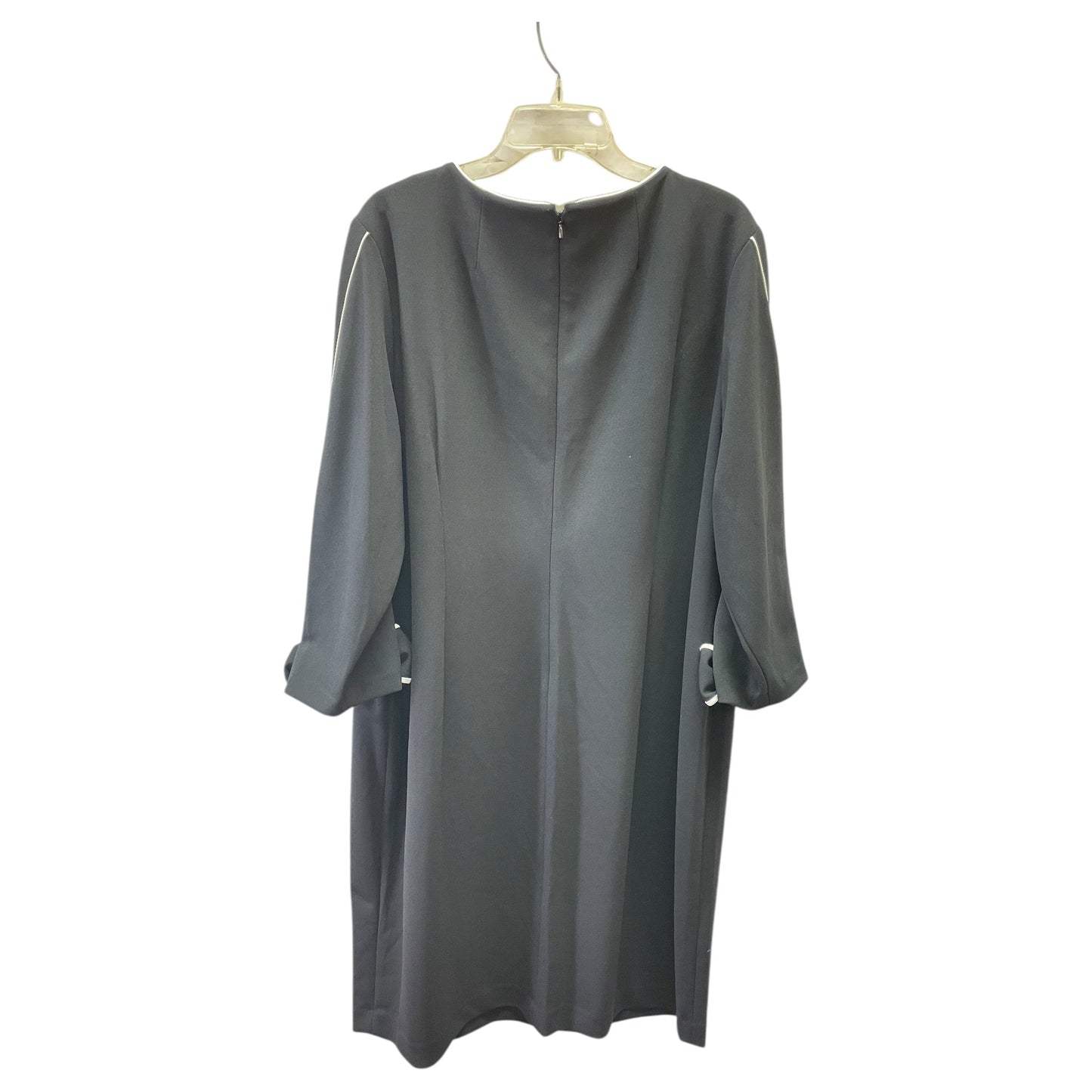 Dress Casual Midi By Calvin Klein In Black, Size:22