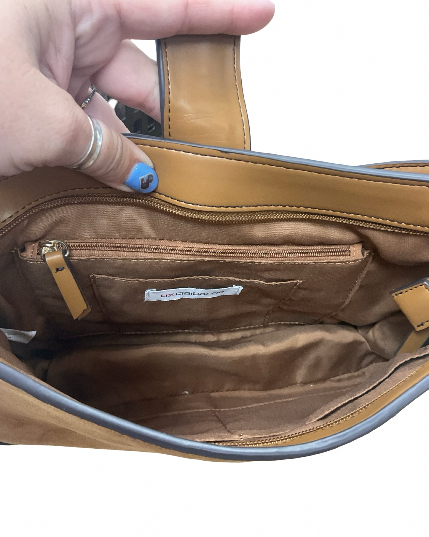 Handbag By Liz Claiborne In Brown, Size:Medium
