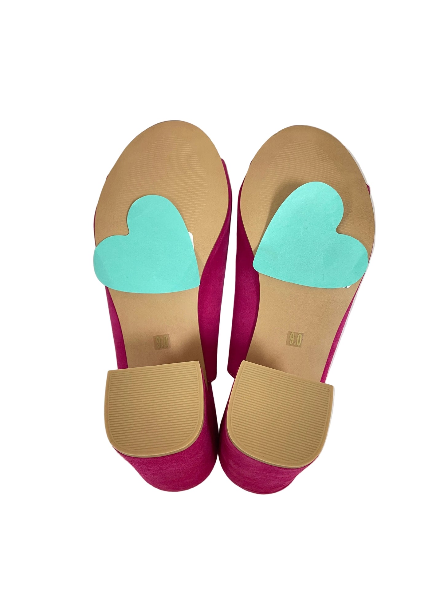 Sandals Heels Block By Steve Madden In Pink, Size:9
