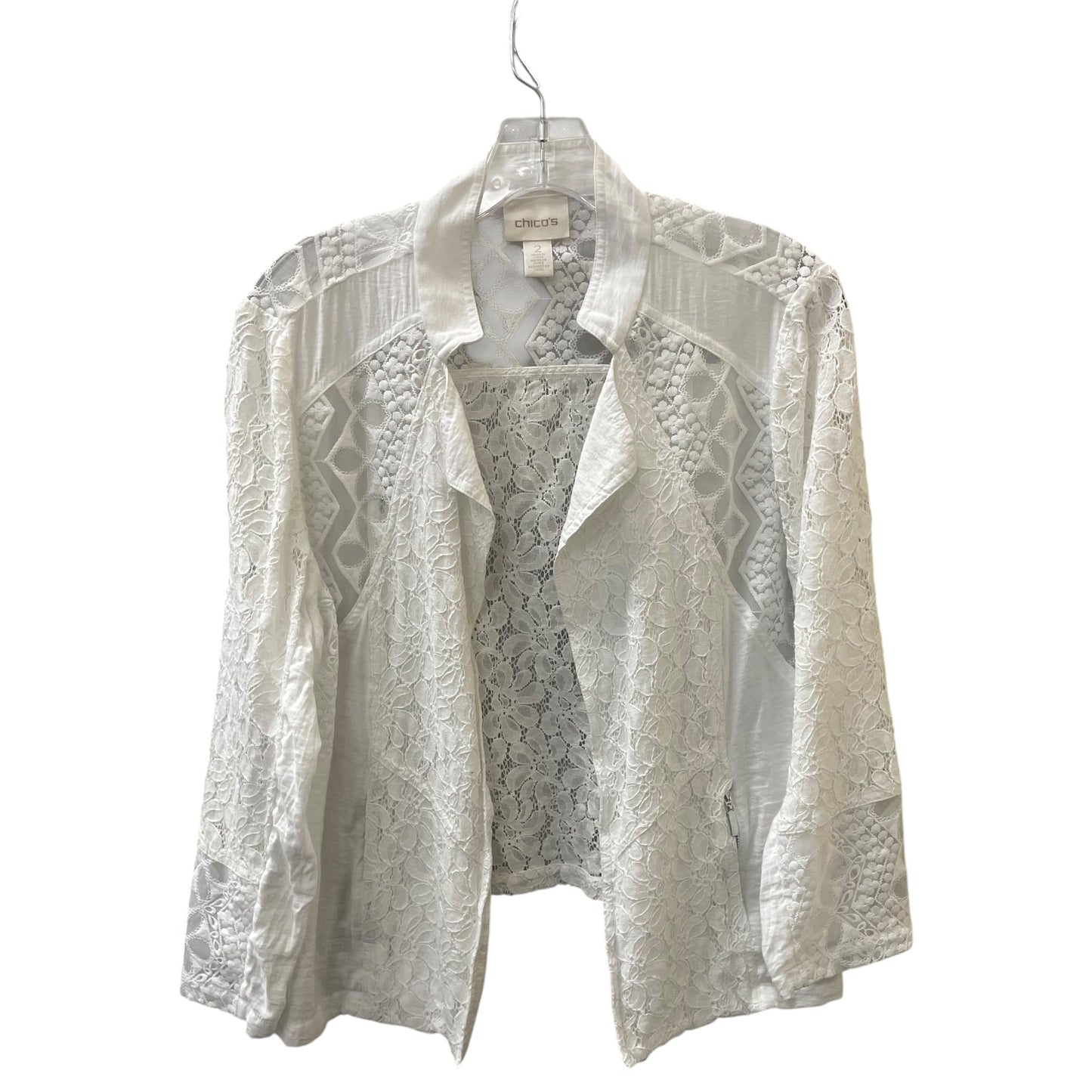 Cardigan By Chicos In White, Size:2