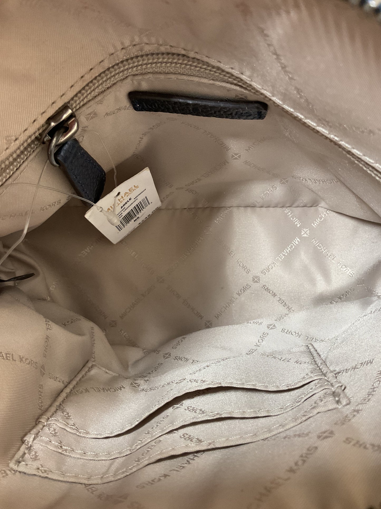 Crossbody Designer By Michael Kors In Navy, Size:Small