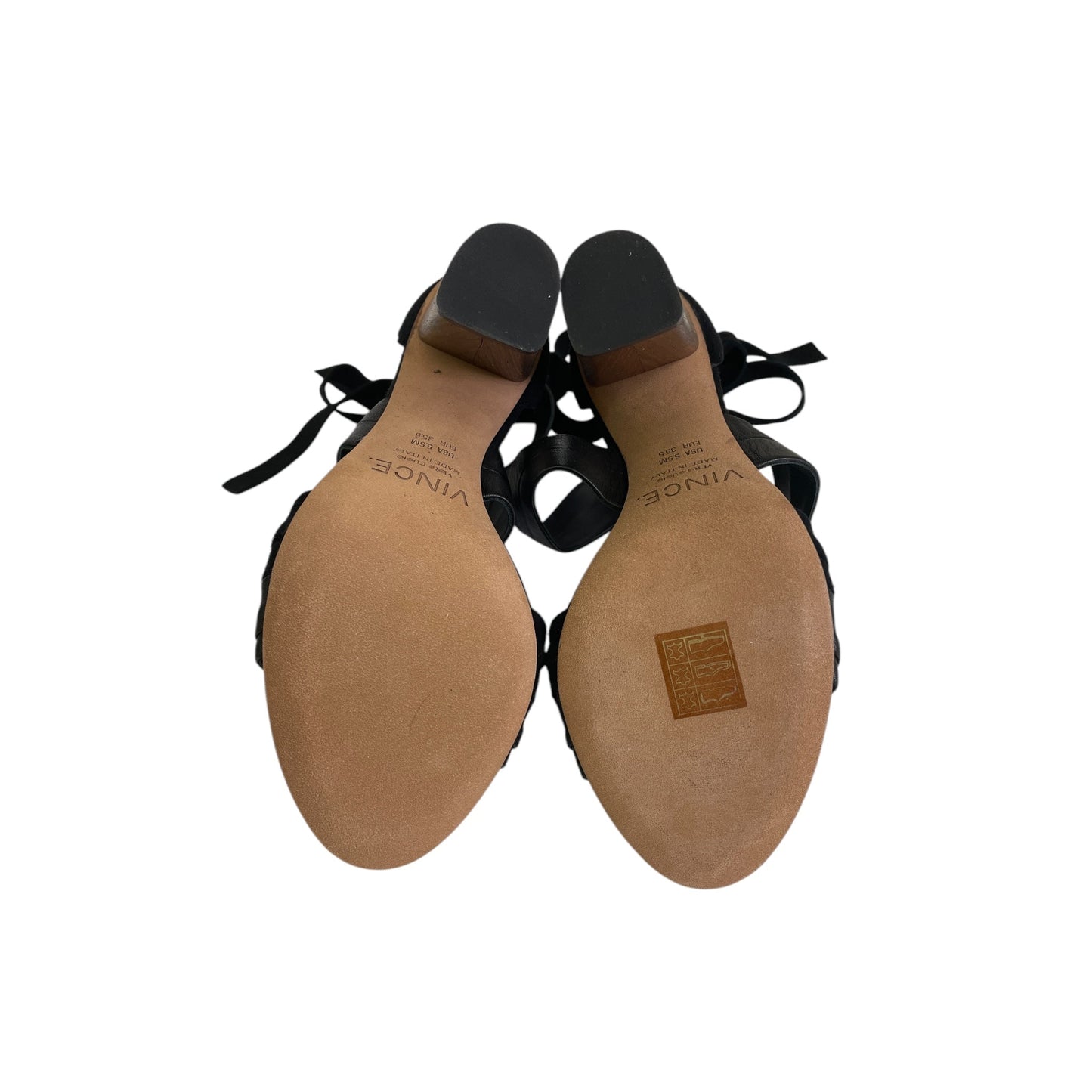 Sandals Heels Block By Vince In Black, Size:5.5