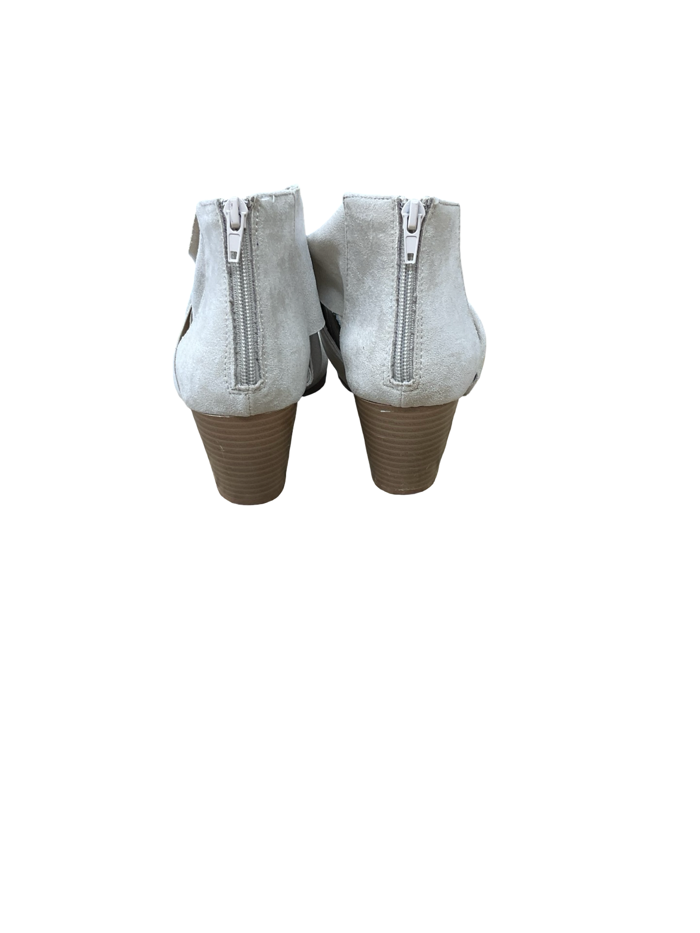 Boots Ankle Heels By Clothes Mentor In Cream, Size:10