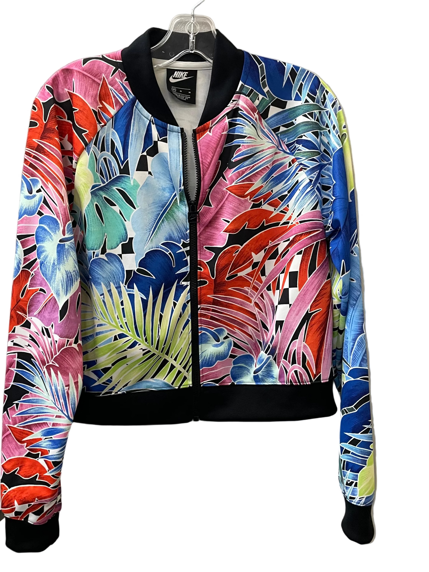 Athletic Jacket By Nike In Multi, Size:M