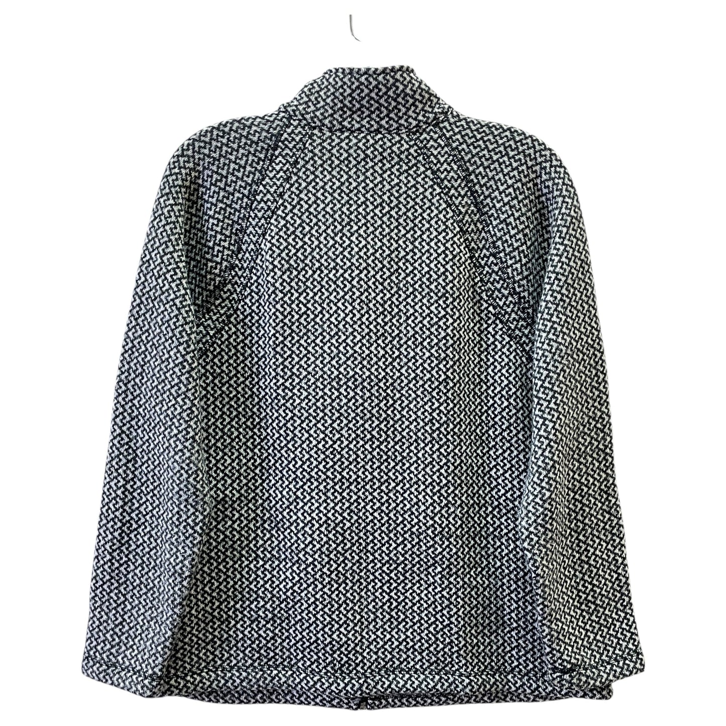 Jacket Fleece By Talbots In Black & White, Size:M