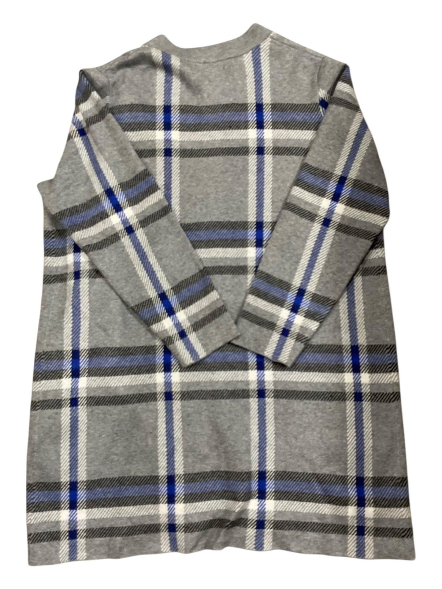 Sweater Cardigan By Tahari In Blue, Size:2X