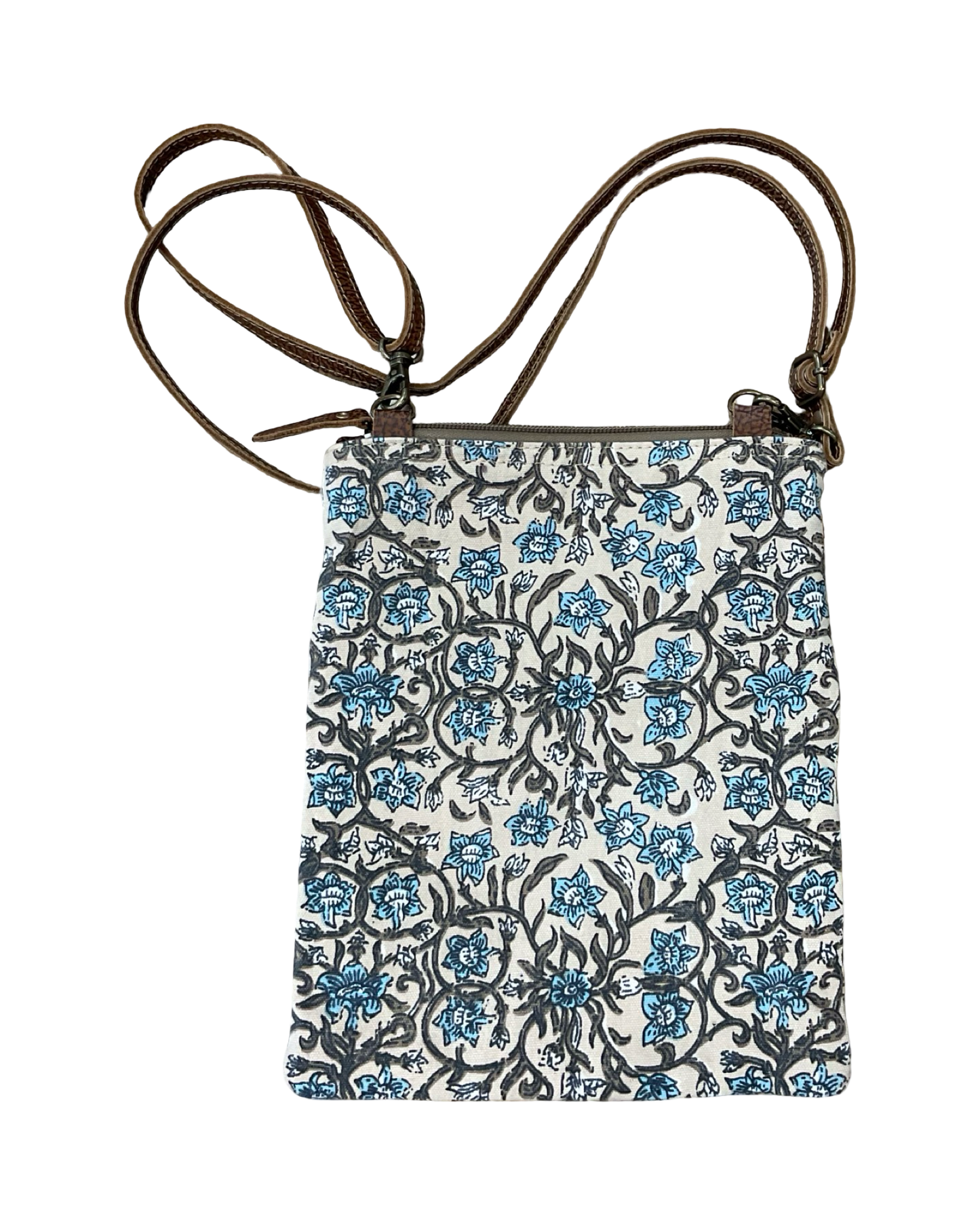 Crossbody By Myra In Cream & Tan, Size:Small