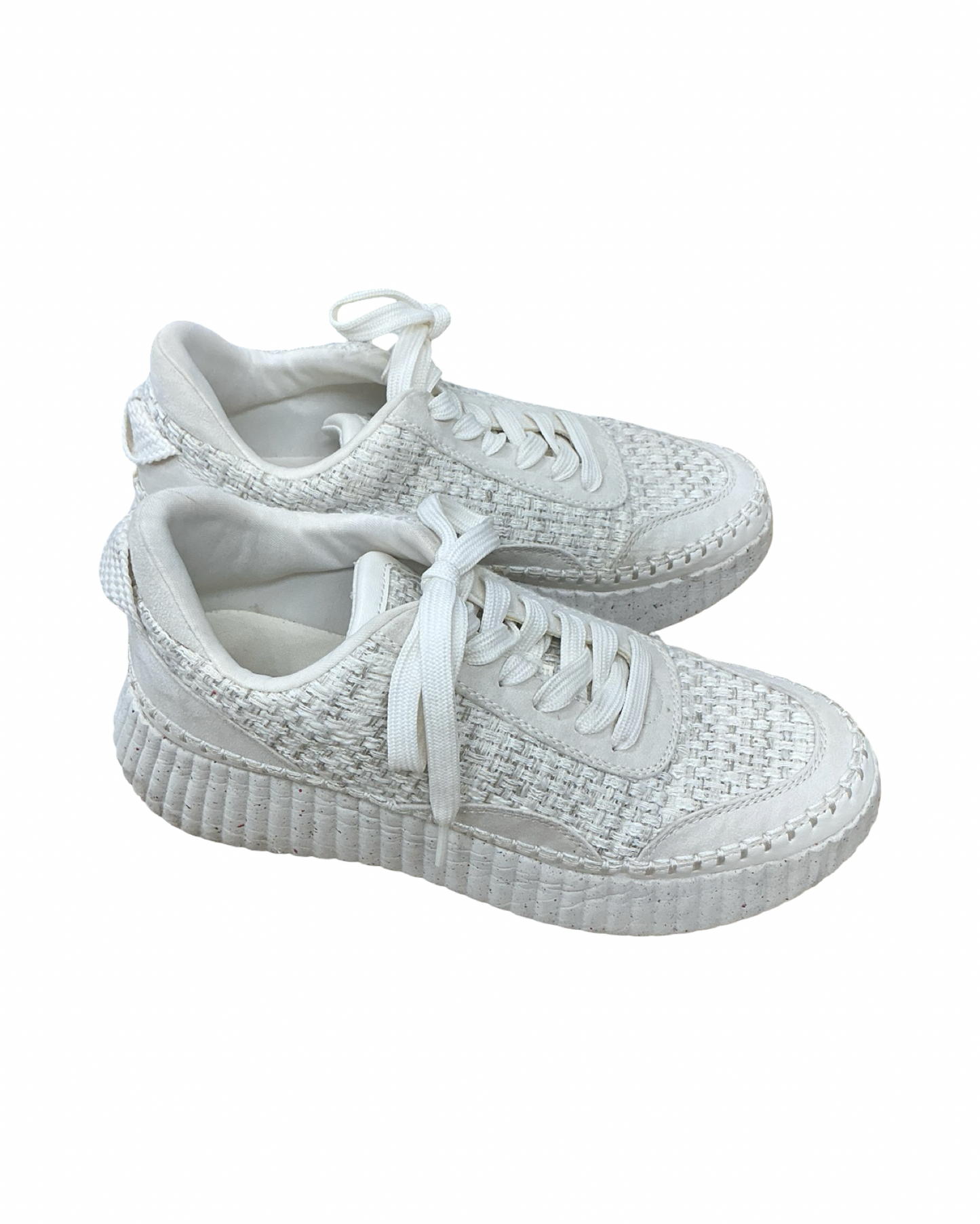Shoes Sneakers By Universal Standard In Cream & Tan, Size:8.5